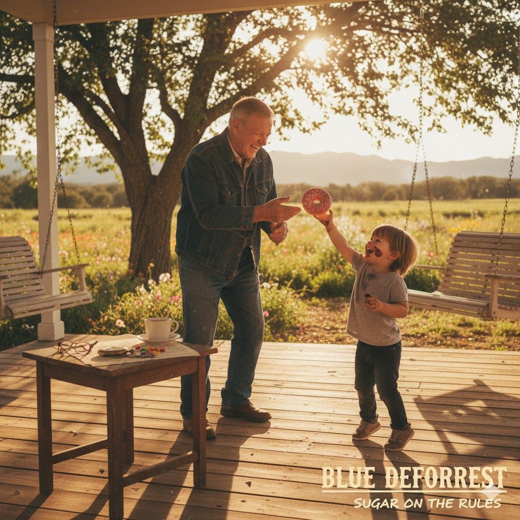 a man and a child playing with a red ball on a porch