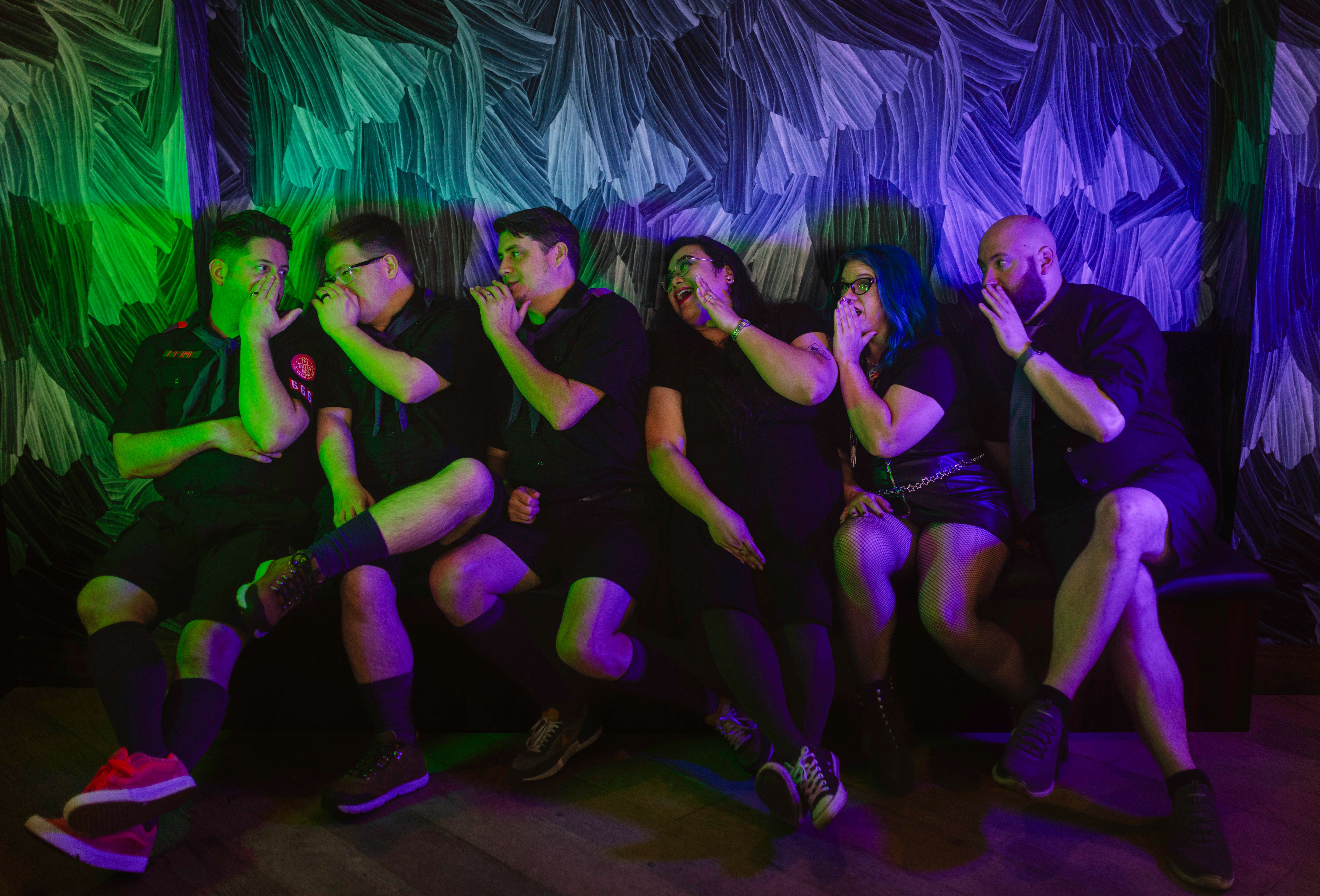 a group of people posing for a photo