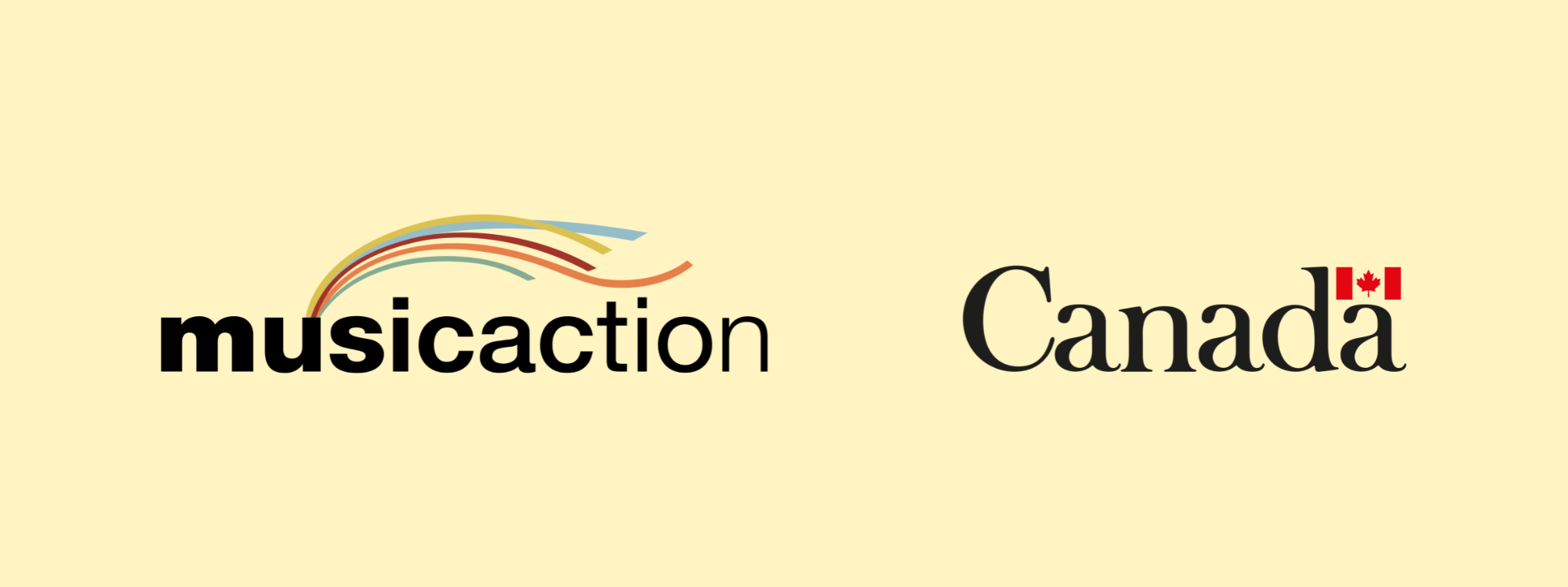 two logos with the words musication and canada