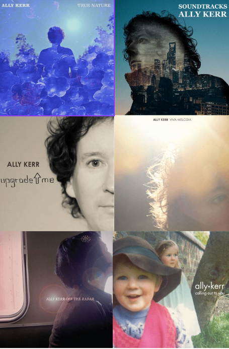 a collage of different cds with a man and a woman