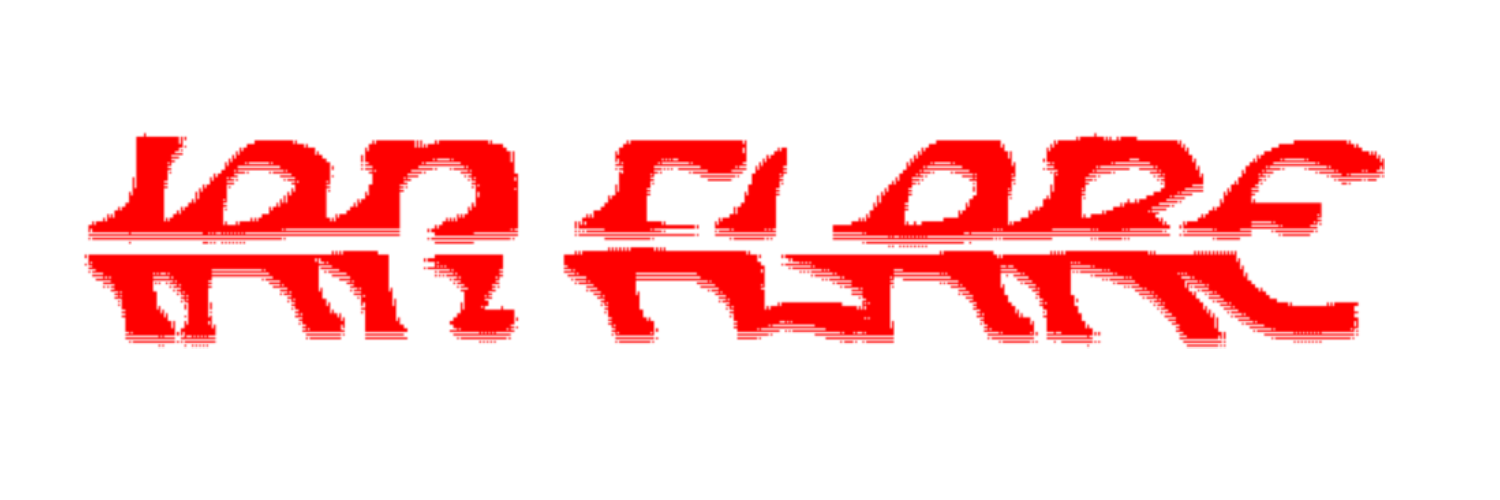 a black background with red letters on it
