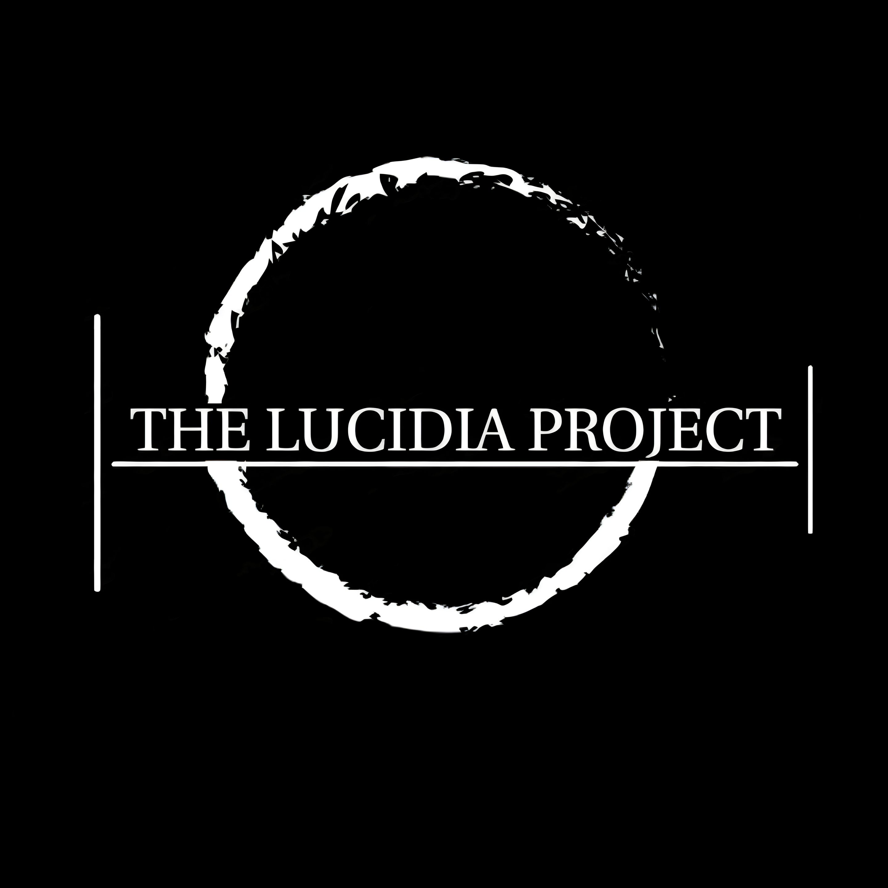 the lucida project logo on a black background