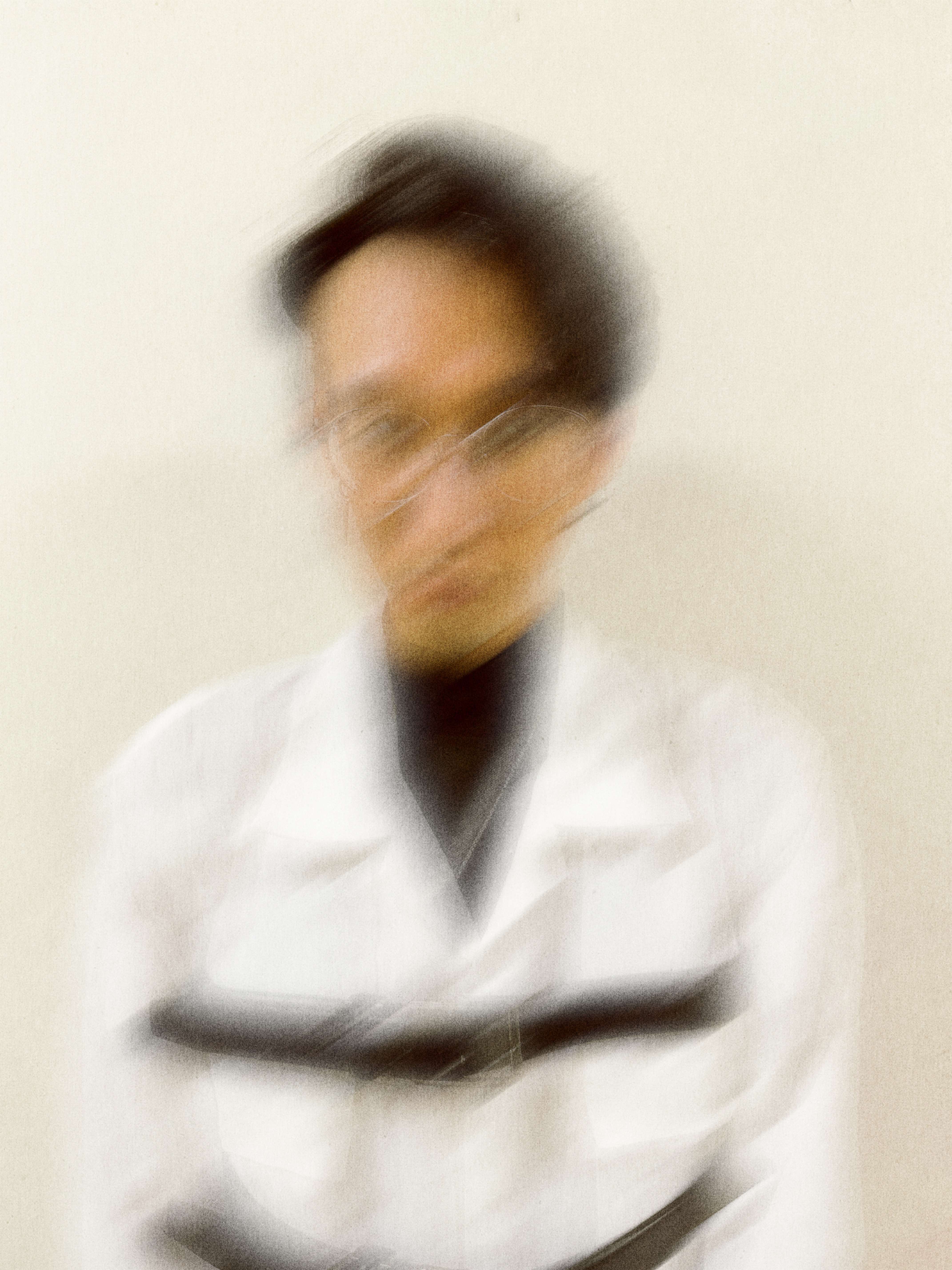 a man in a white shirt