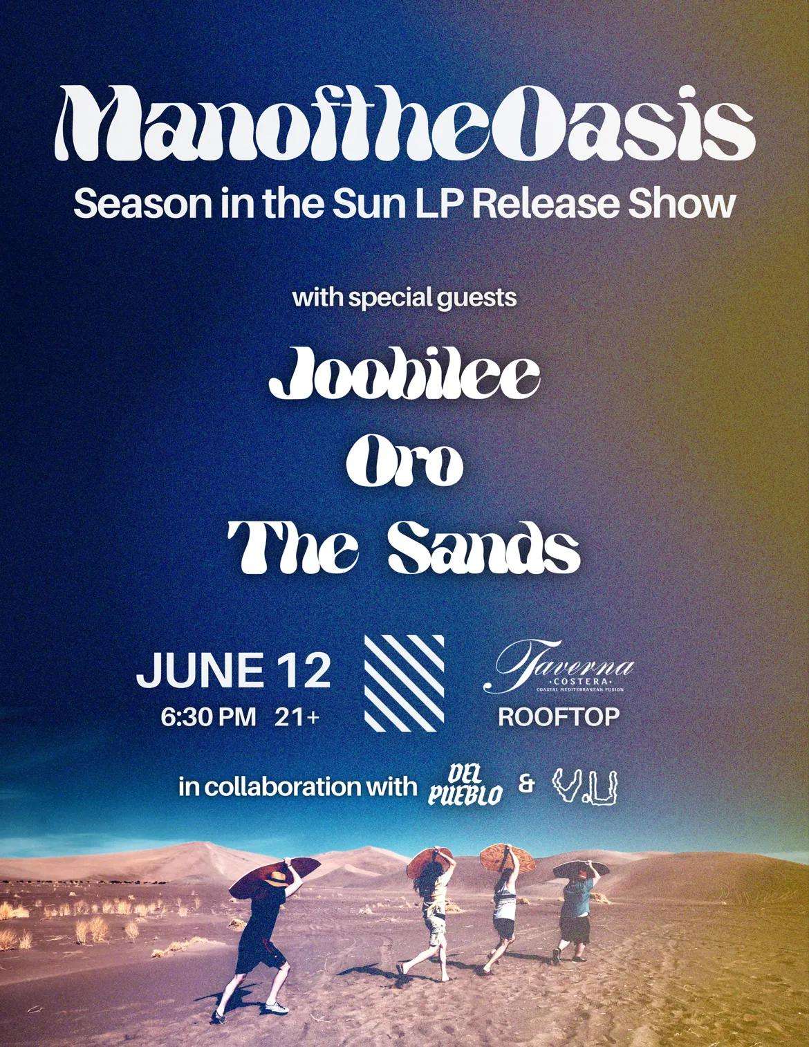a poster for the manooftheosis release show