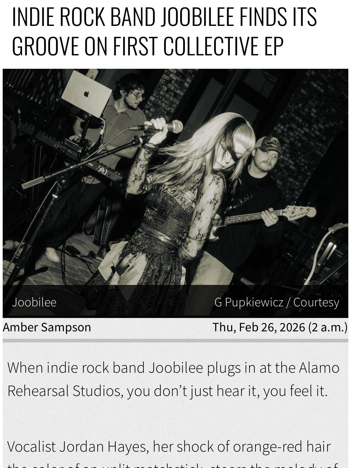 indie rock joobie finds the groove on first collective ep