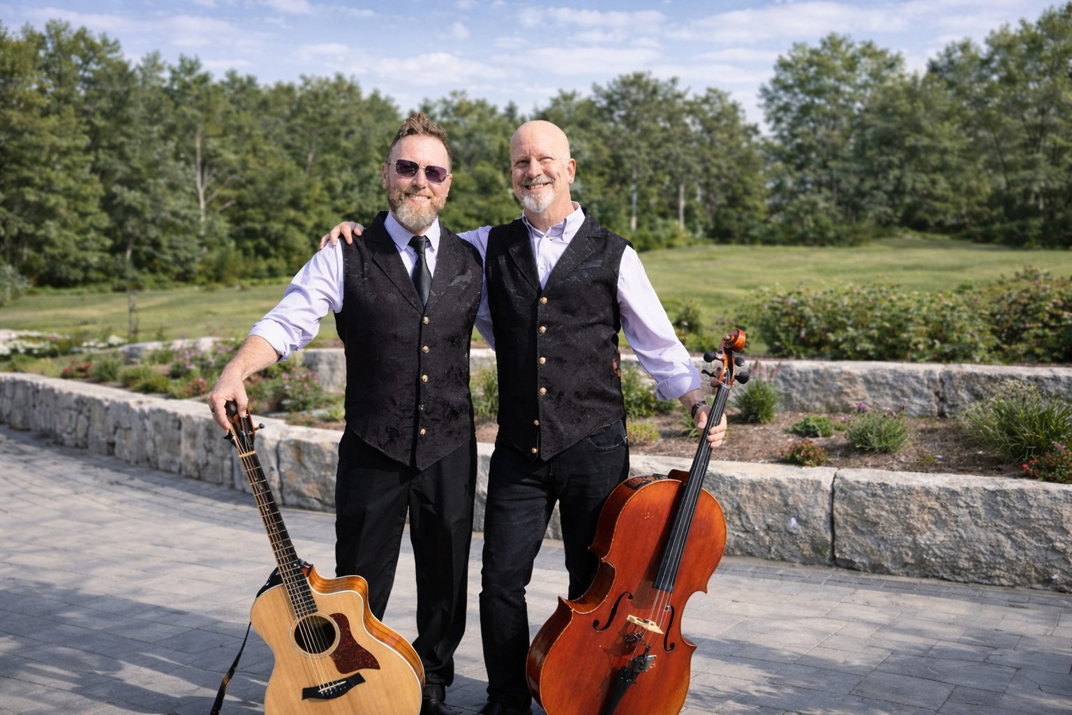two men posing for a picture