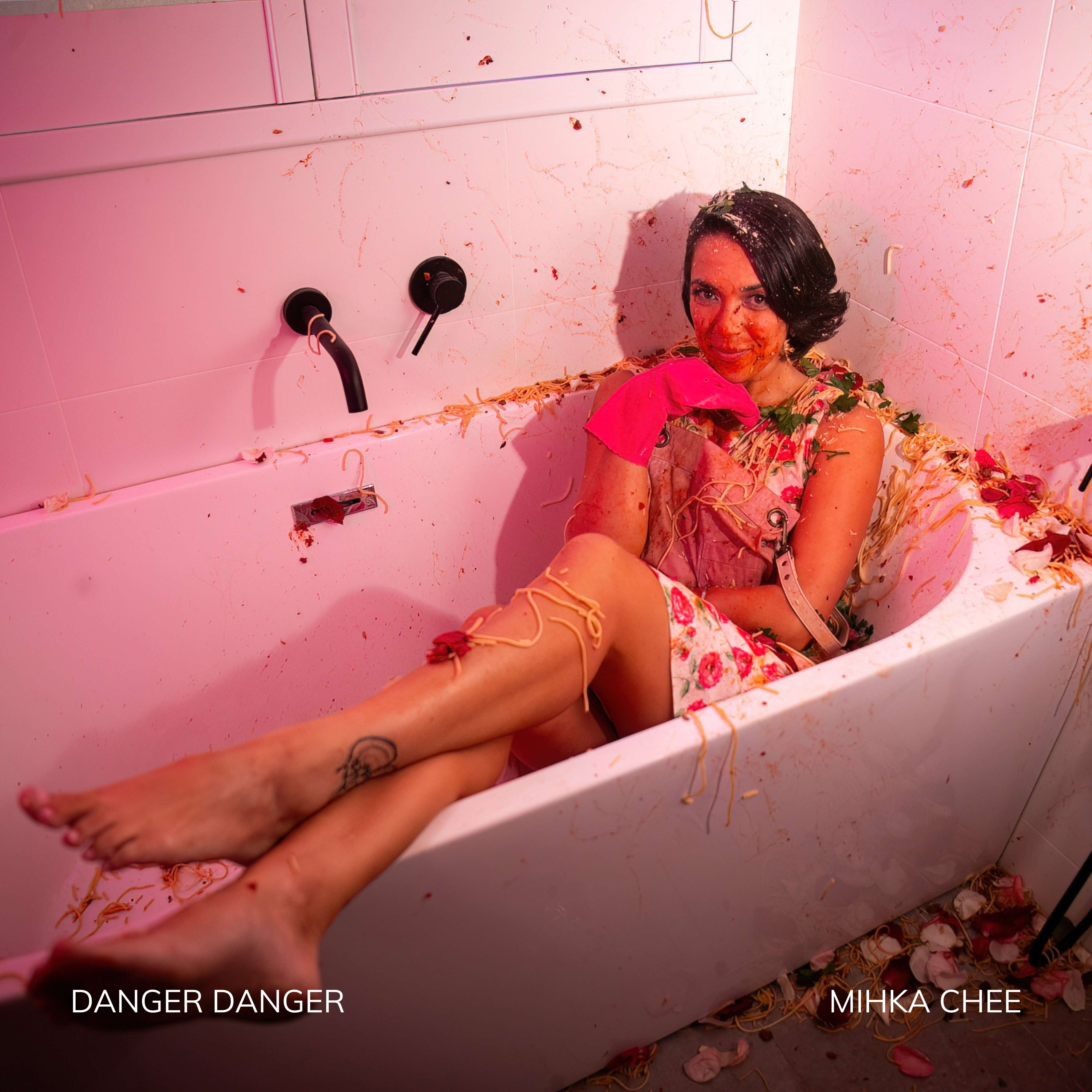 Mihka Chee - Danger Danger: a woman in a pink bath tub