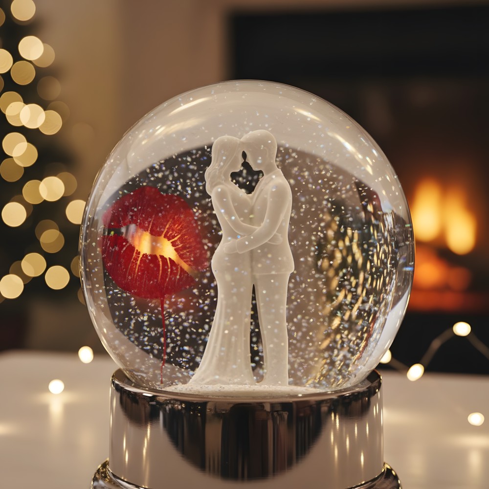 Lucien Noir - Dieses Weihnachten wird anders: a snow globe with a couple in it