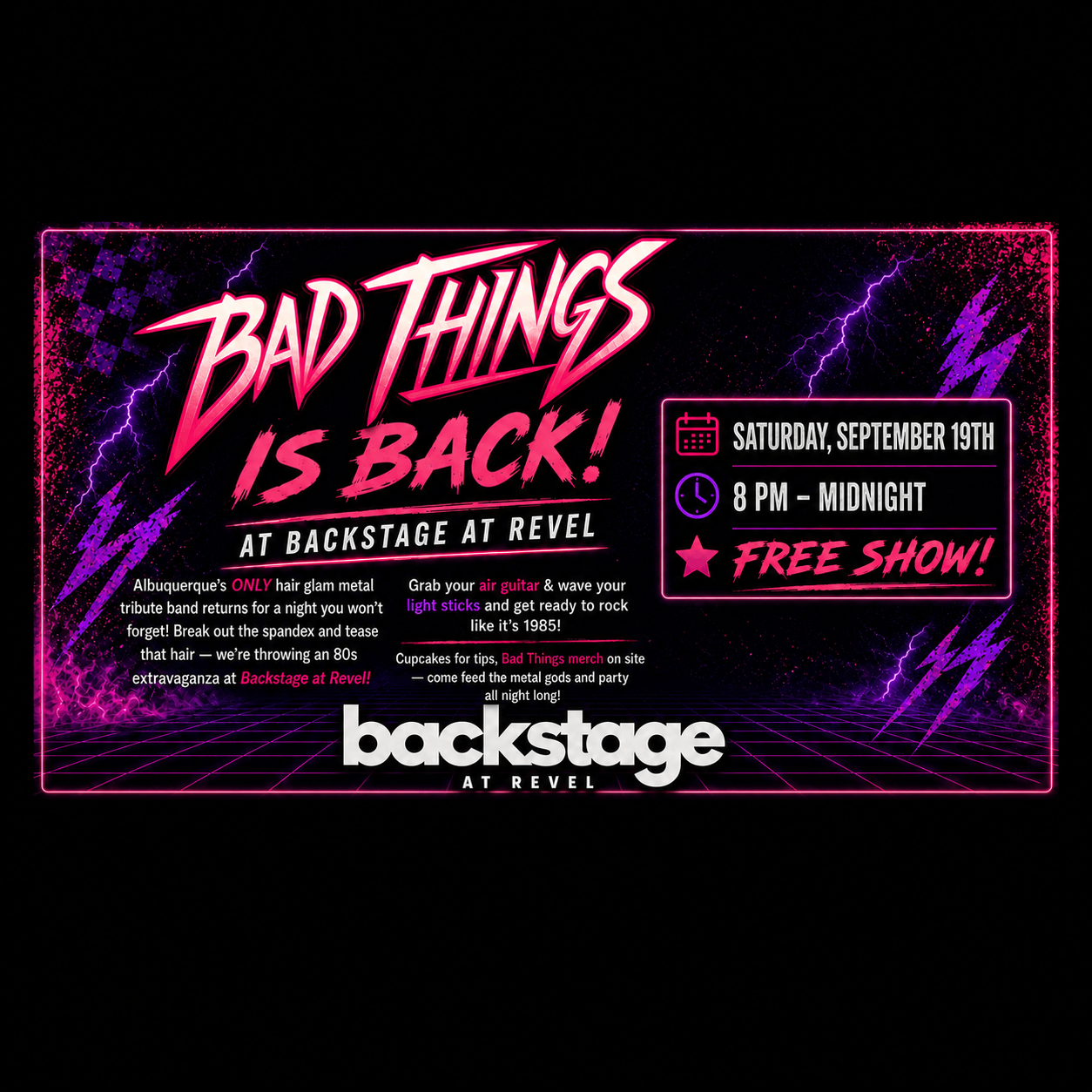 a poster for bad things is back