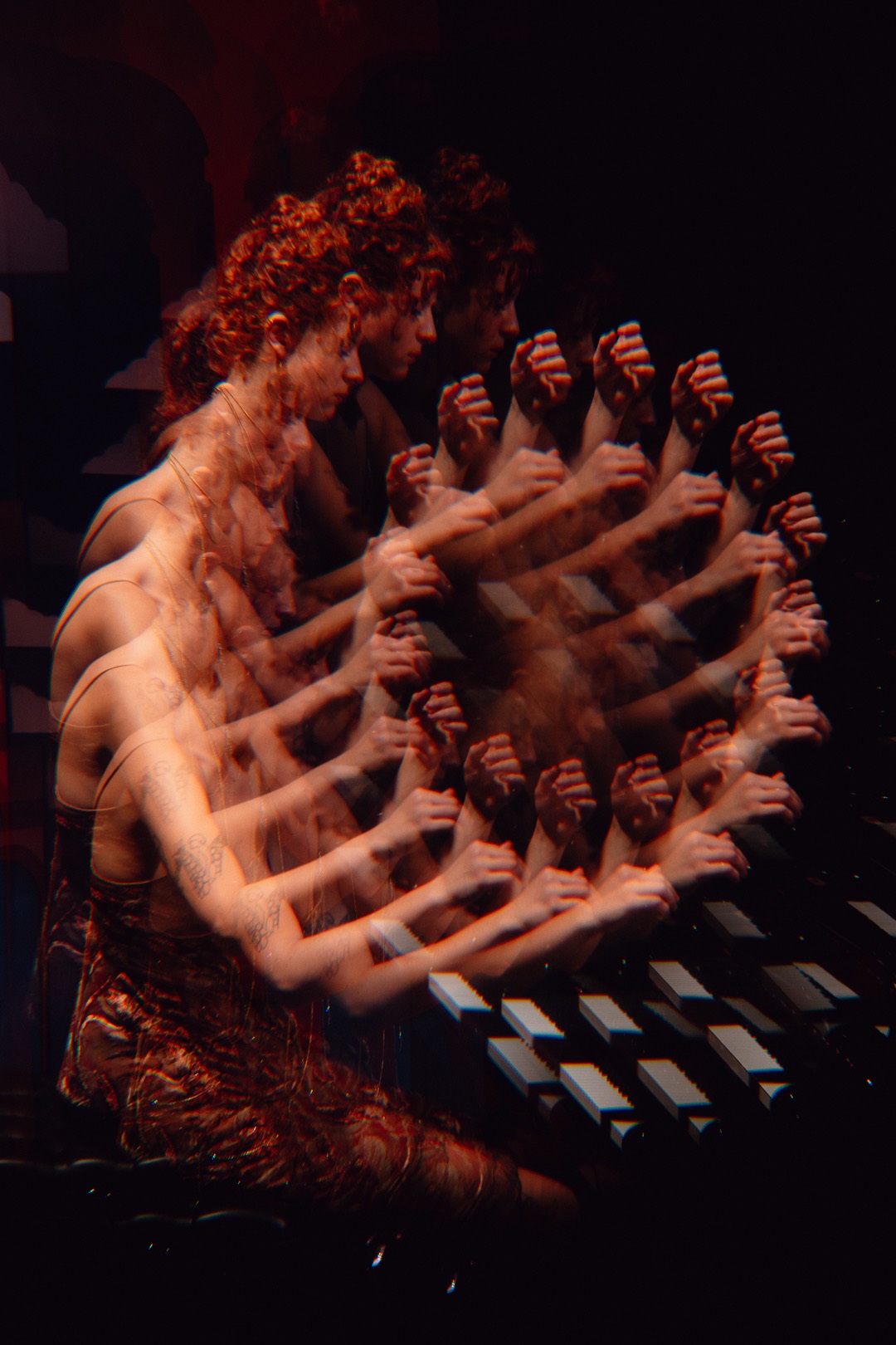 a woman is sitting on a chair