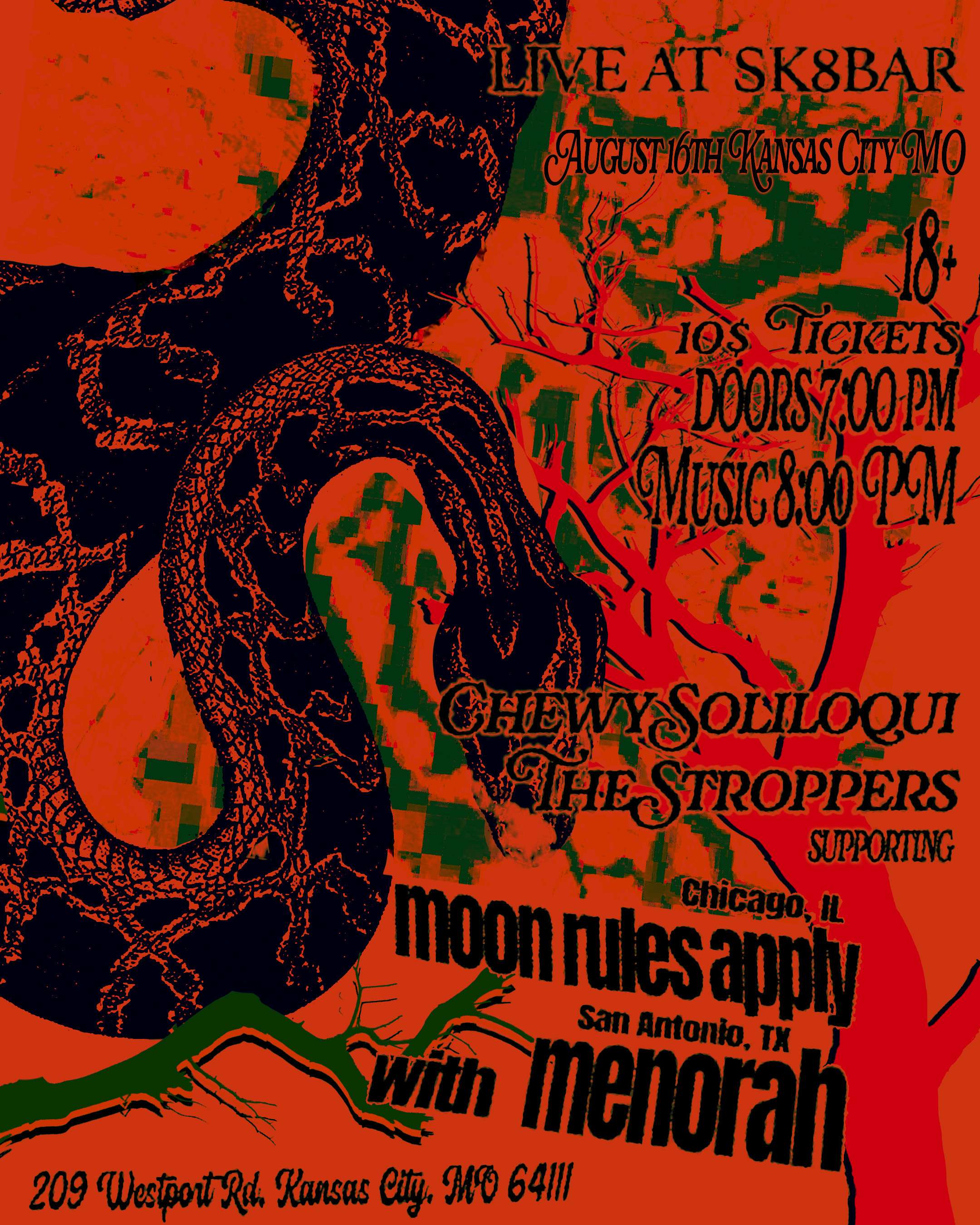 a poster with a snake and a snake on it