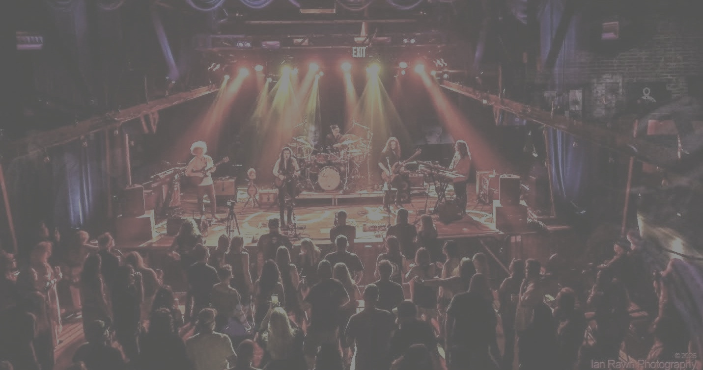 a group of people on stage at a concert