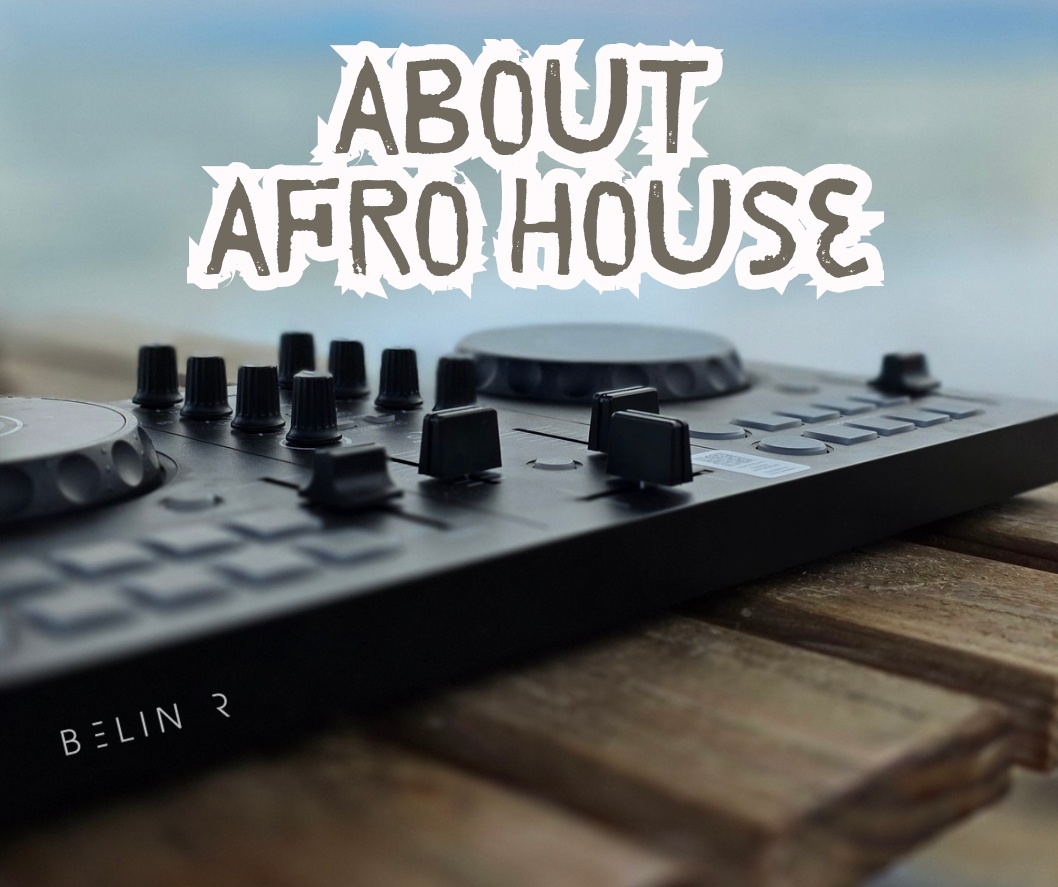 a dj controller with the words about afro house