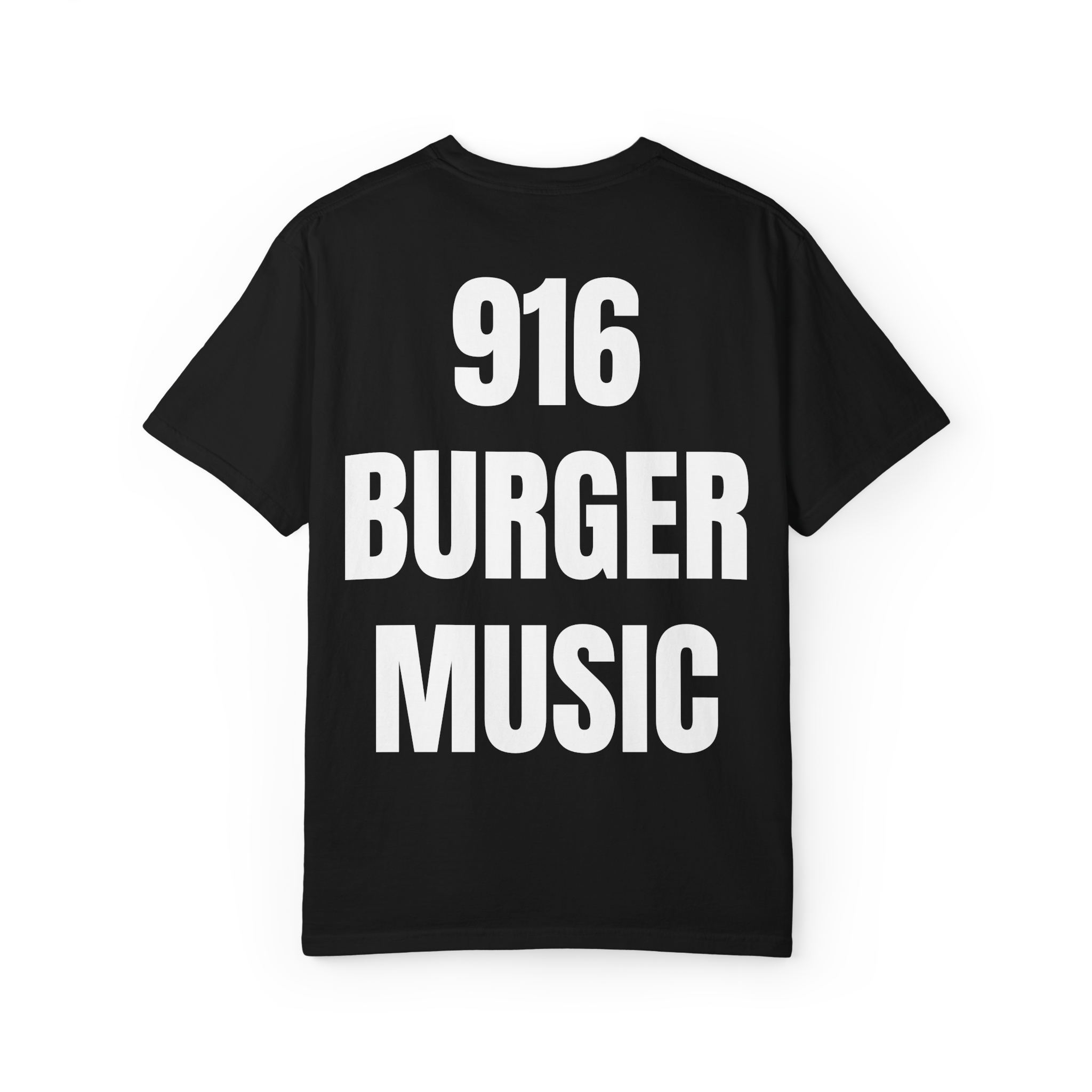 916 burger music t-shirt
