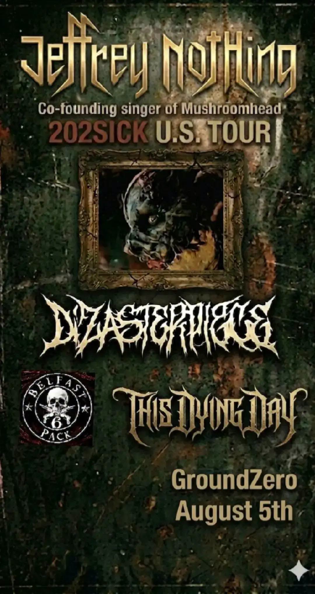jeffrey nothin' and the dreadnoughts tour poster