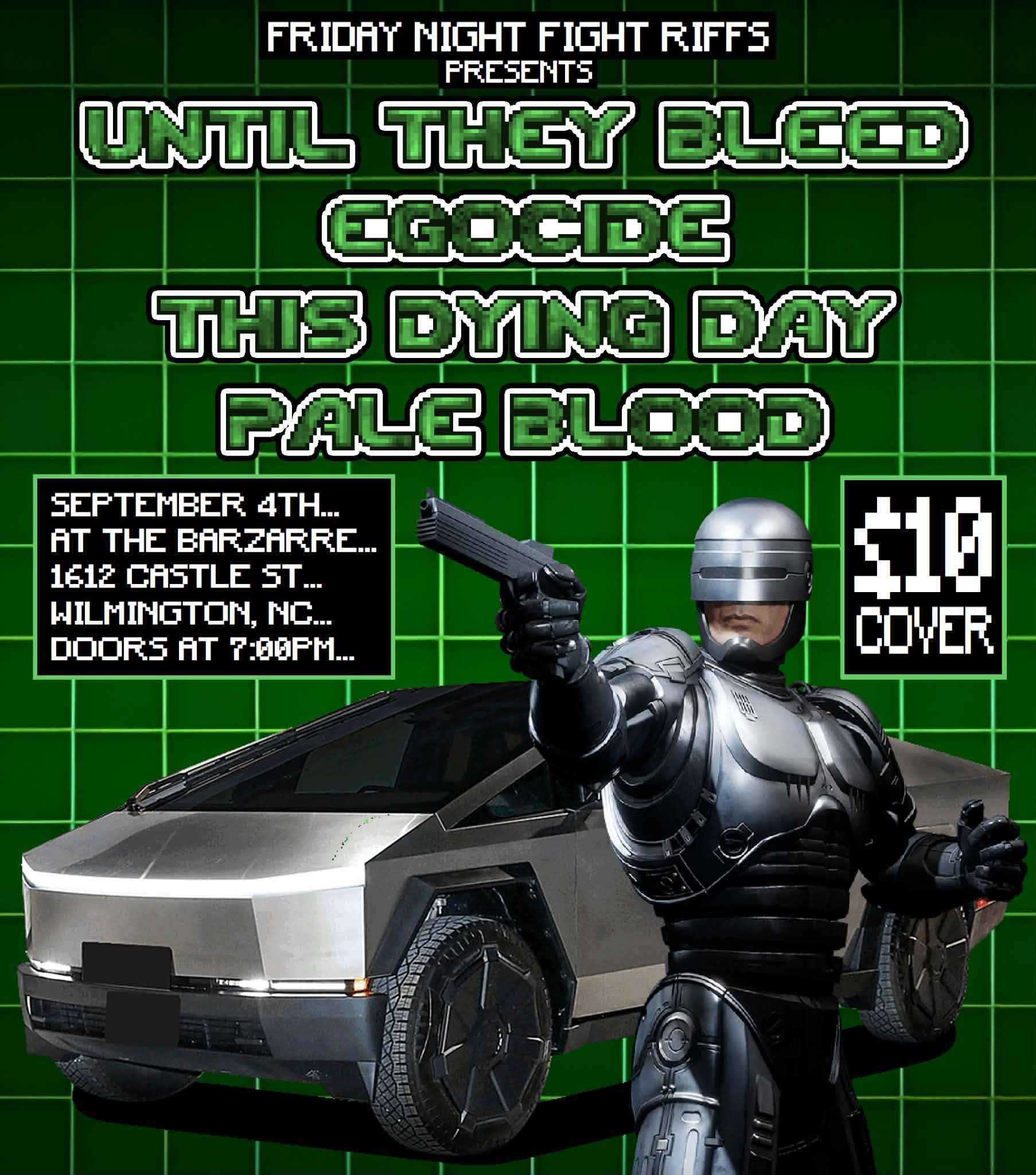 a poster with a man in a car and a man with a gun