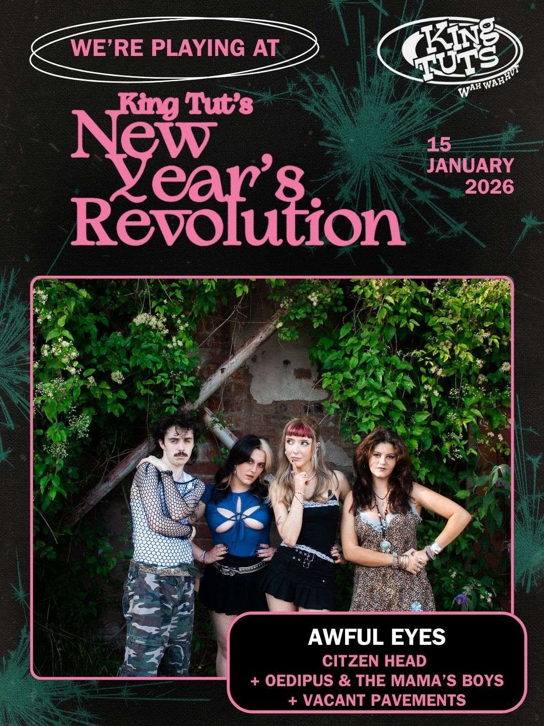 the poster for king tu's new year's revolution