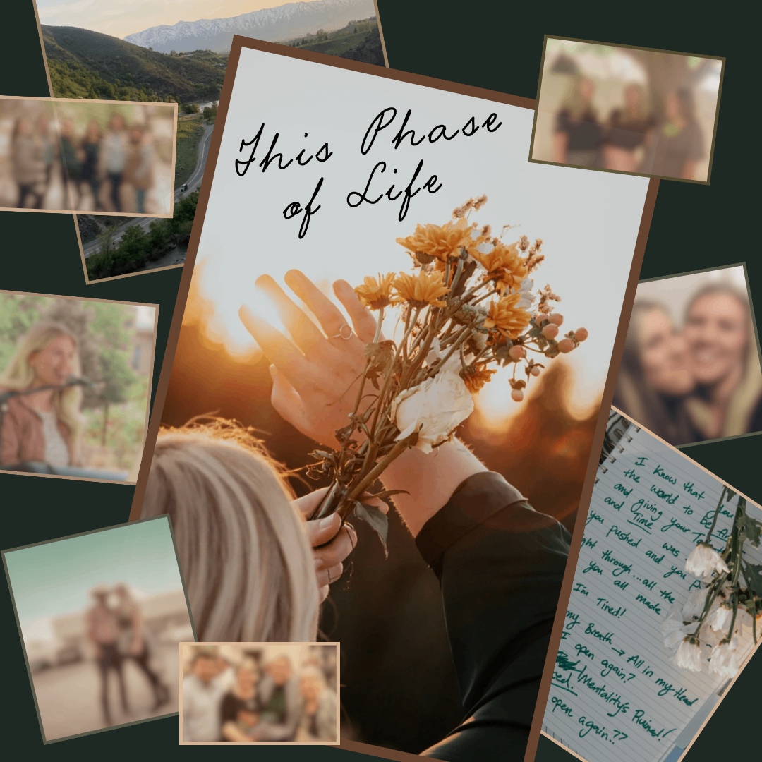 Aimee Lynne - This Phase of Life: a collage of photos with the words'this place of life'
