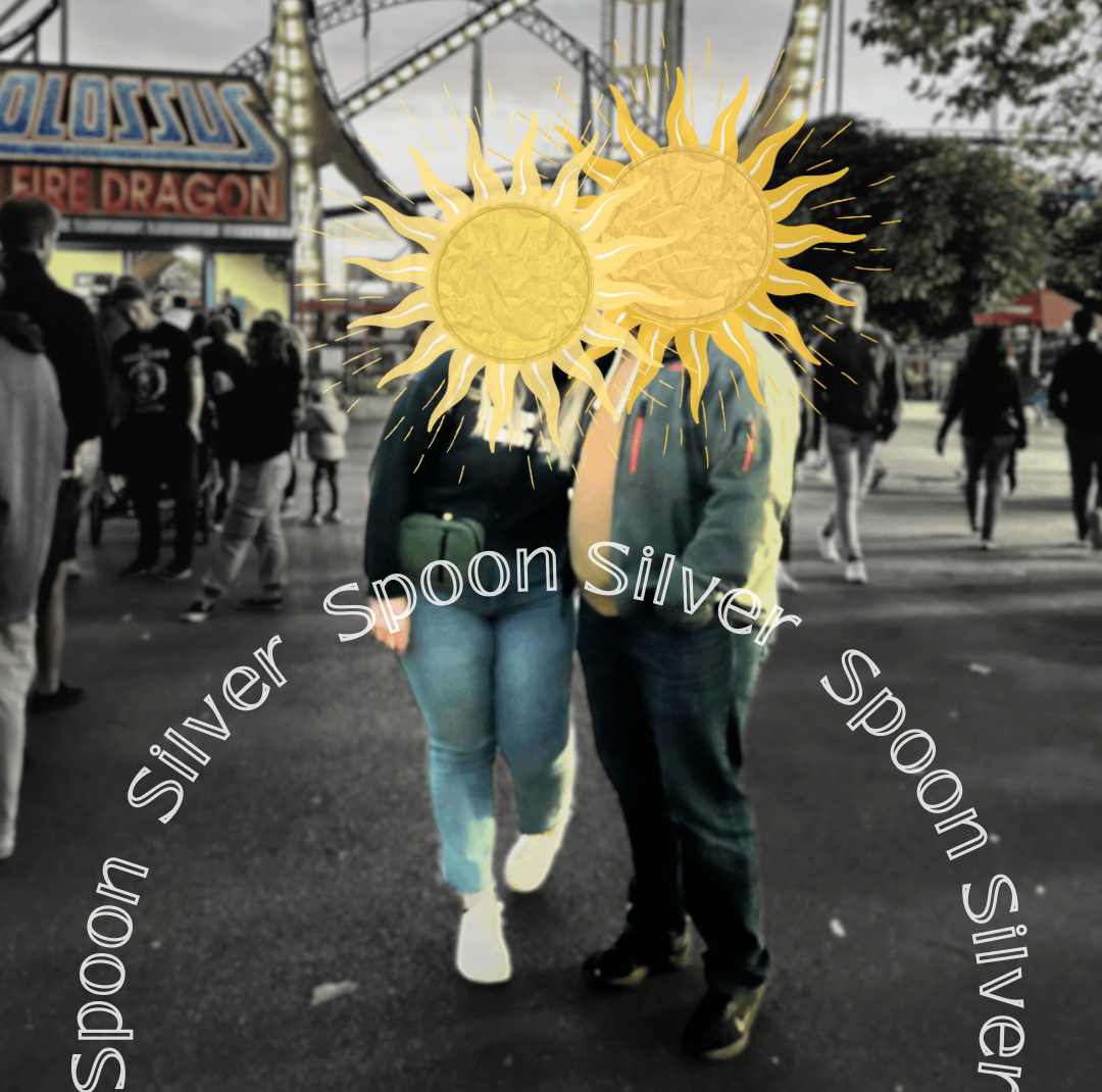 Aimee Lynne - Silver Spoon: two people standing in front of a ferris wheel