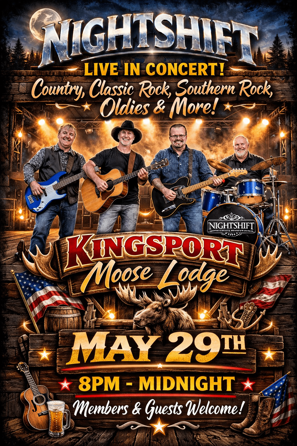 kingsport moose lodge concert flyer