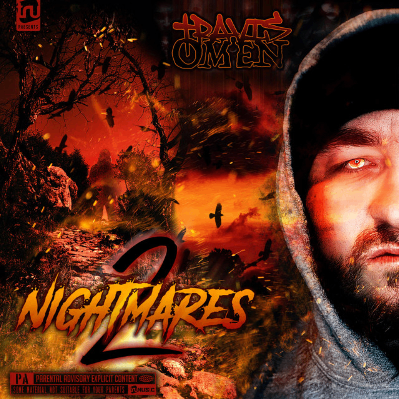 the cover of nightmares 2 featuring a man in a hoodie