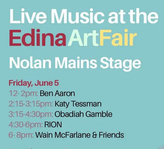 live music at the edina art fair