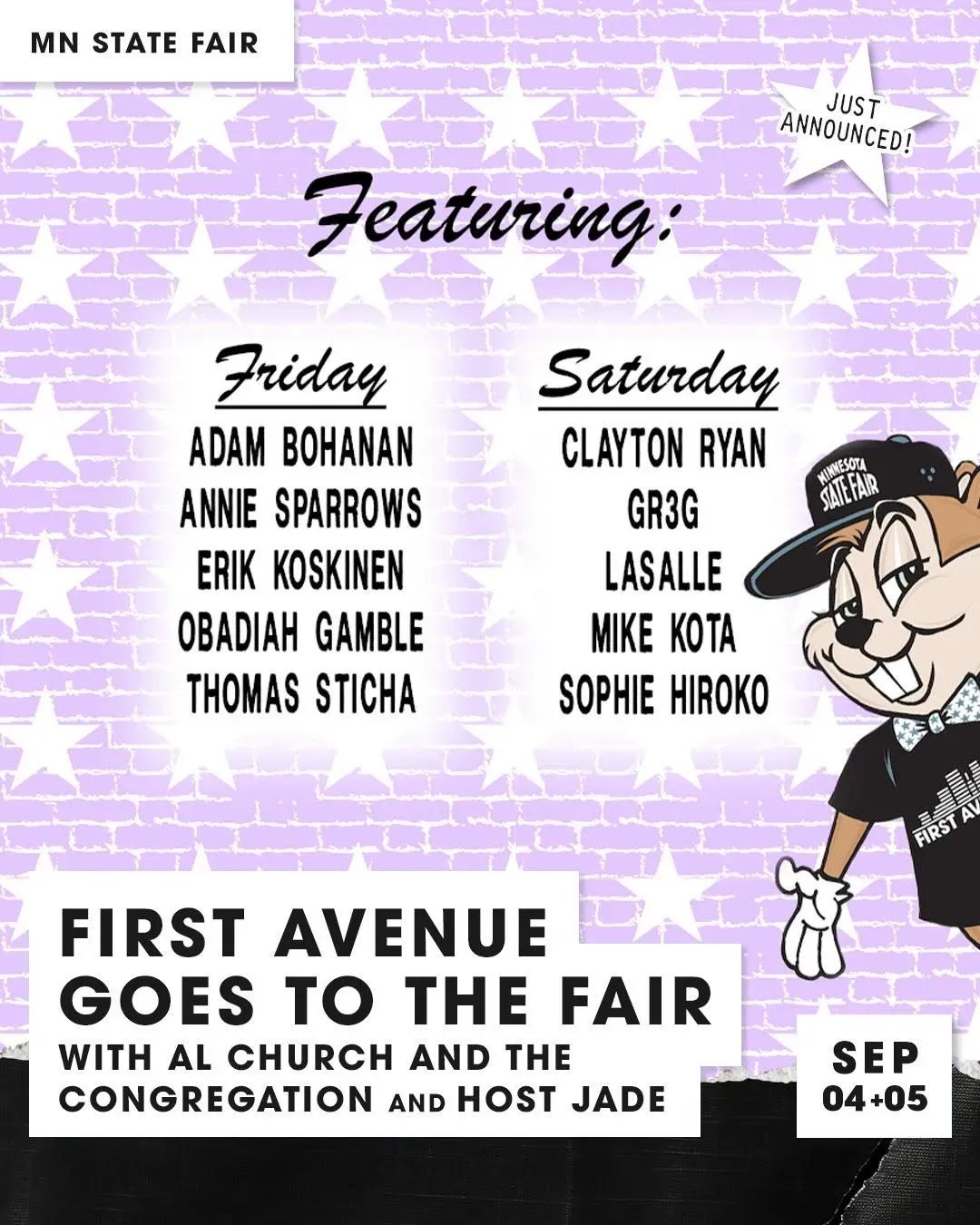 the flyer for the first roses to the fair