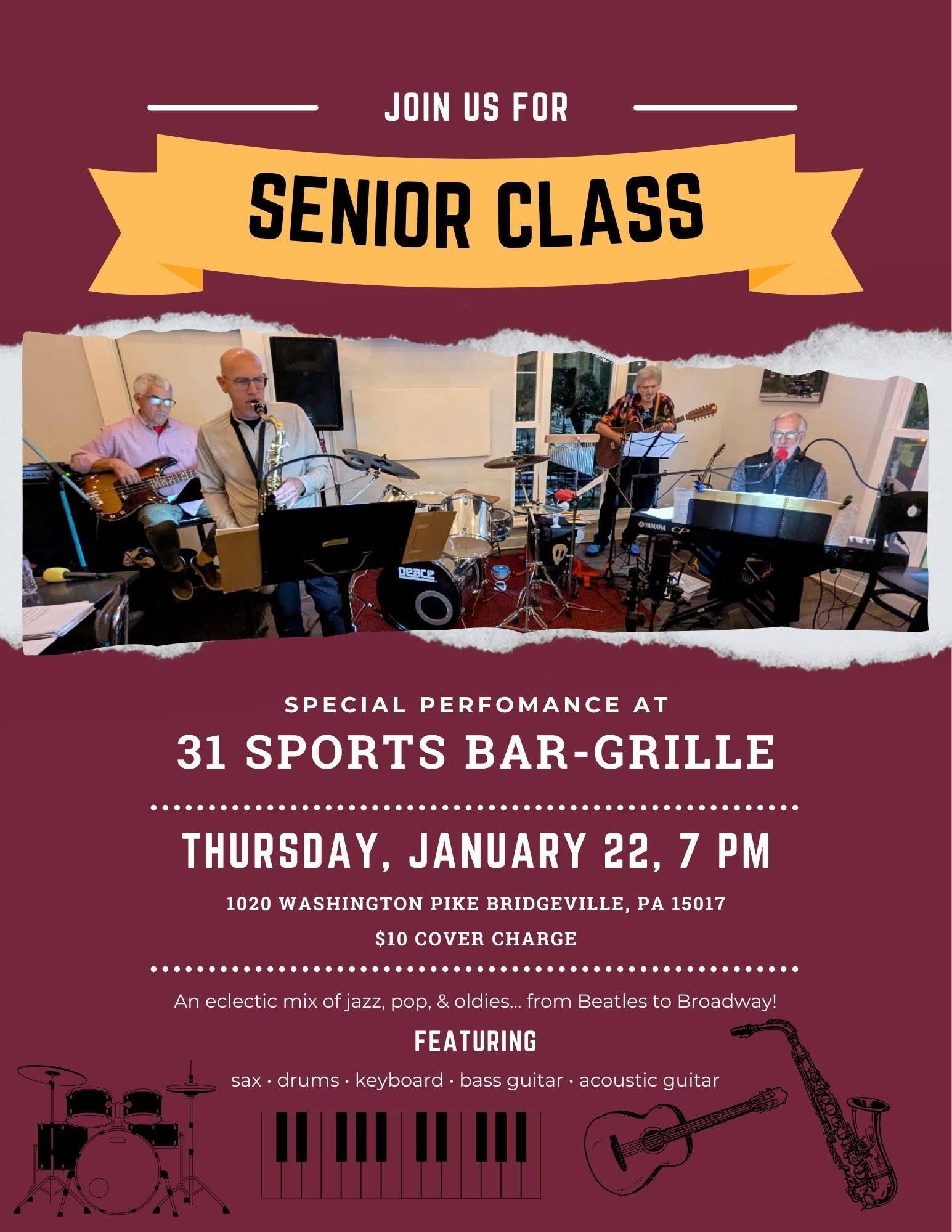 a flyer for a senior class