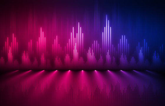 a colorful background with sound waves vector | price 1 credit usd $1