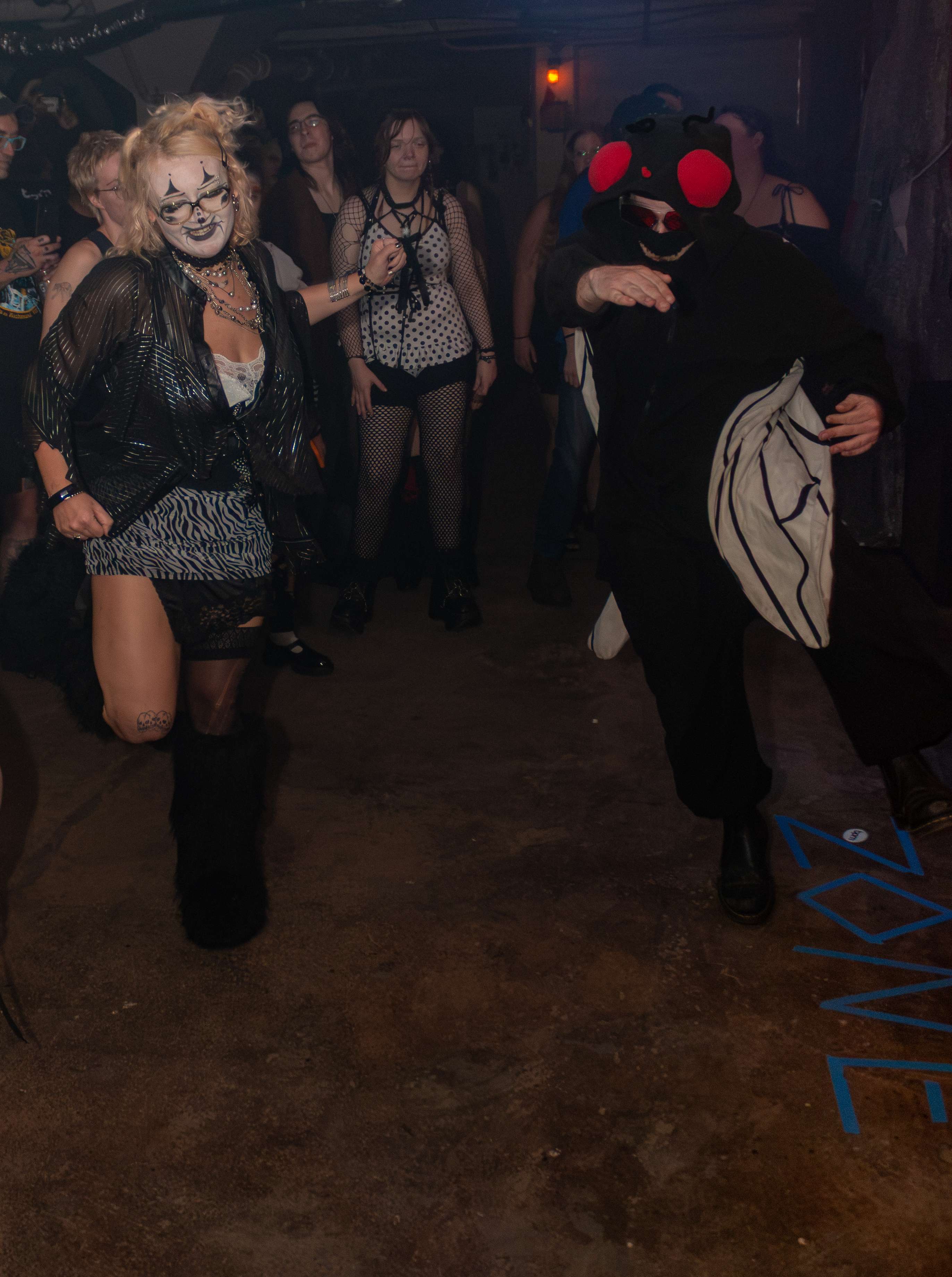 a group of people dancing