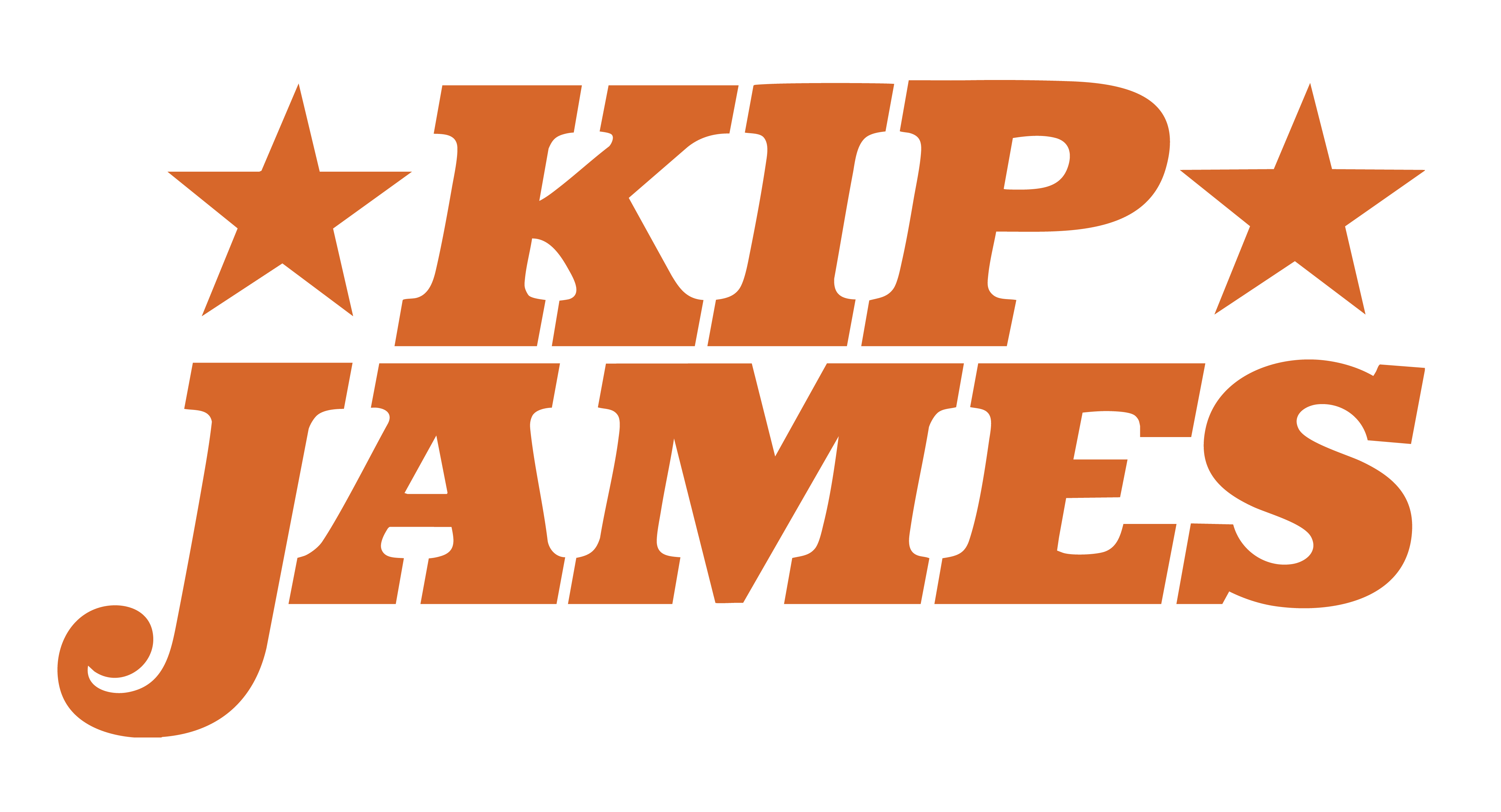the logo for kip james