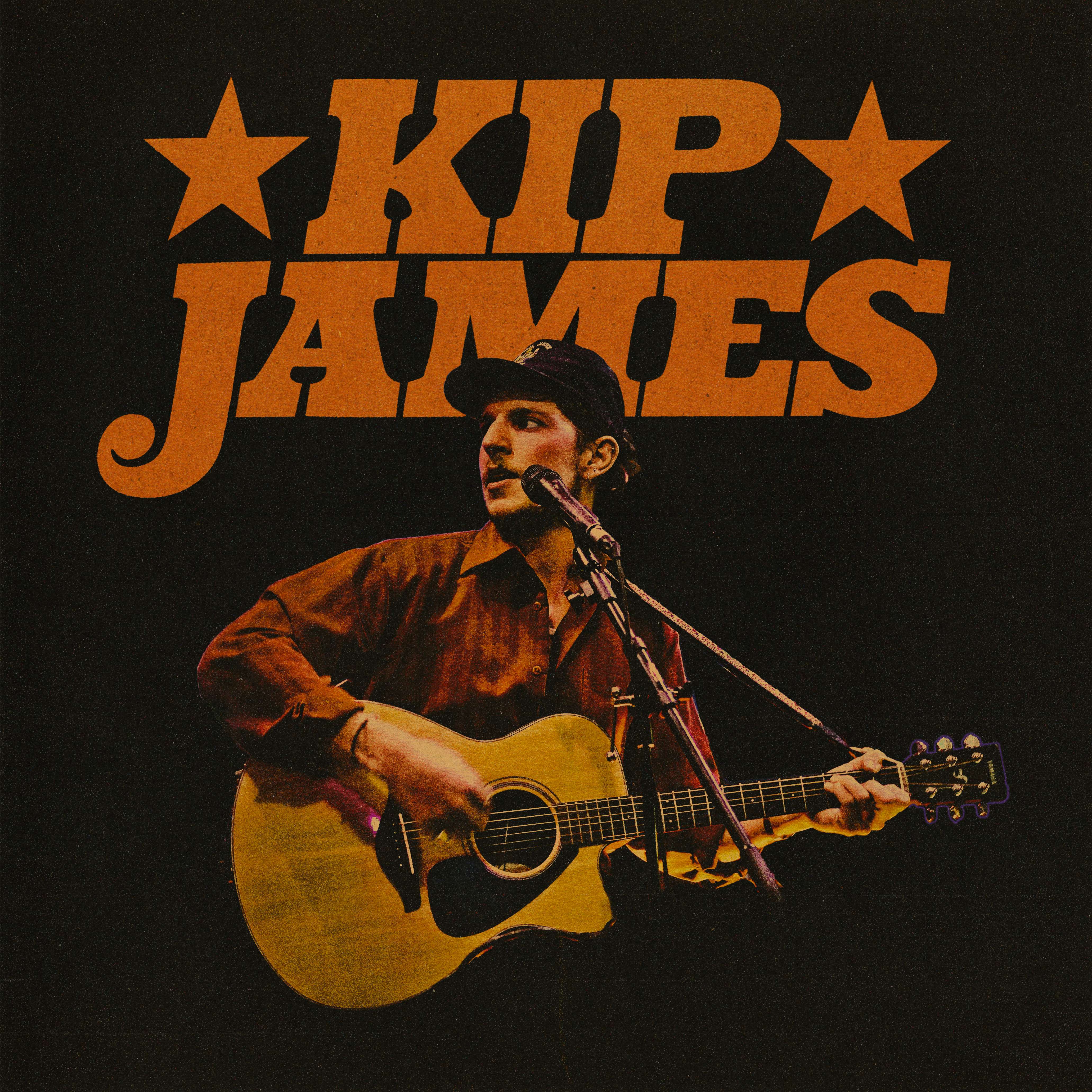 the cover of kip james with an acoustic guitar