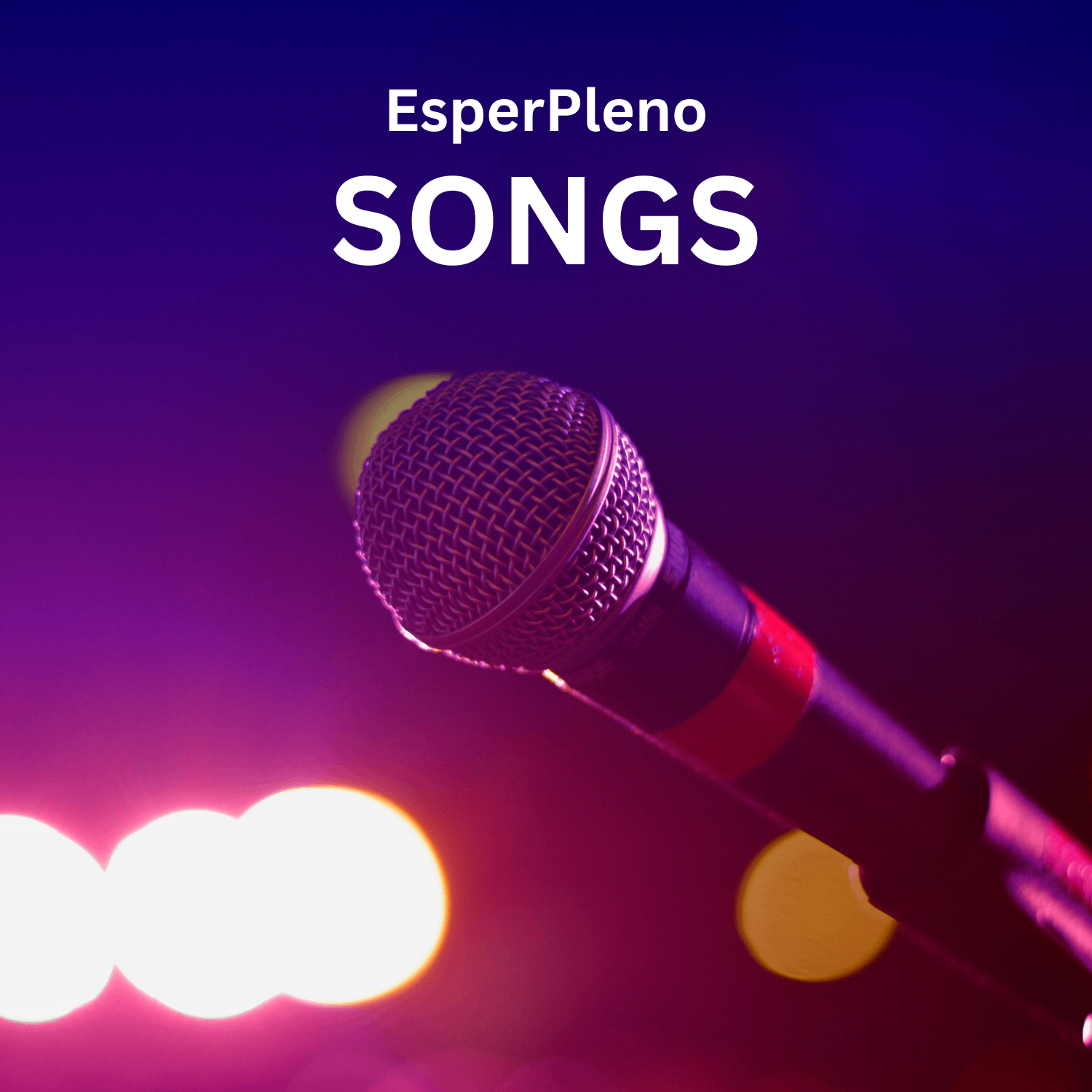 EsperPleno - Songs: a microphone with the words esperpio songs
