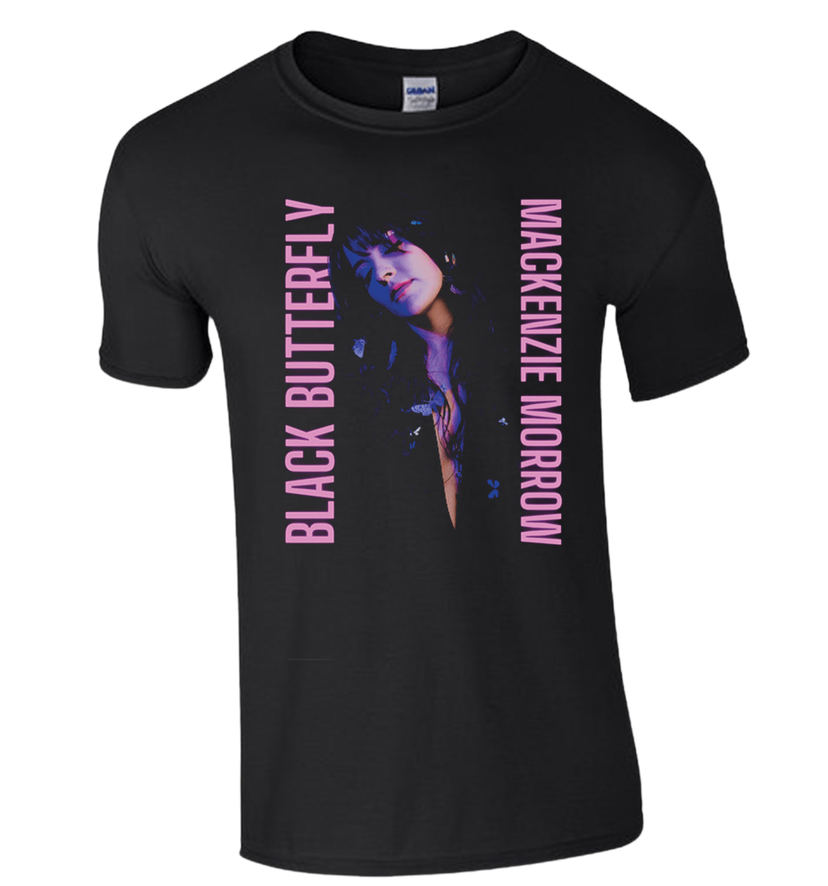 a black t - shirt that says black butterfly