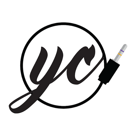 a black and white logo with the word yc