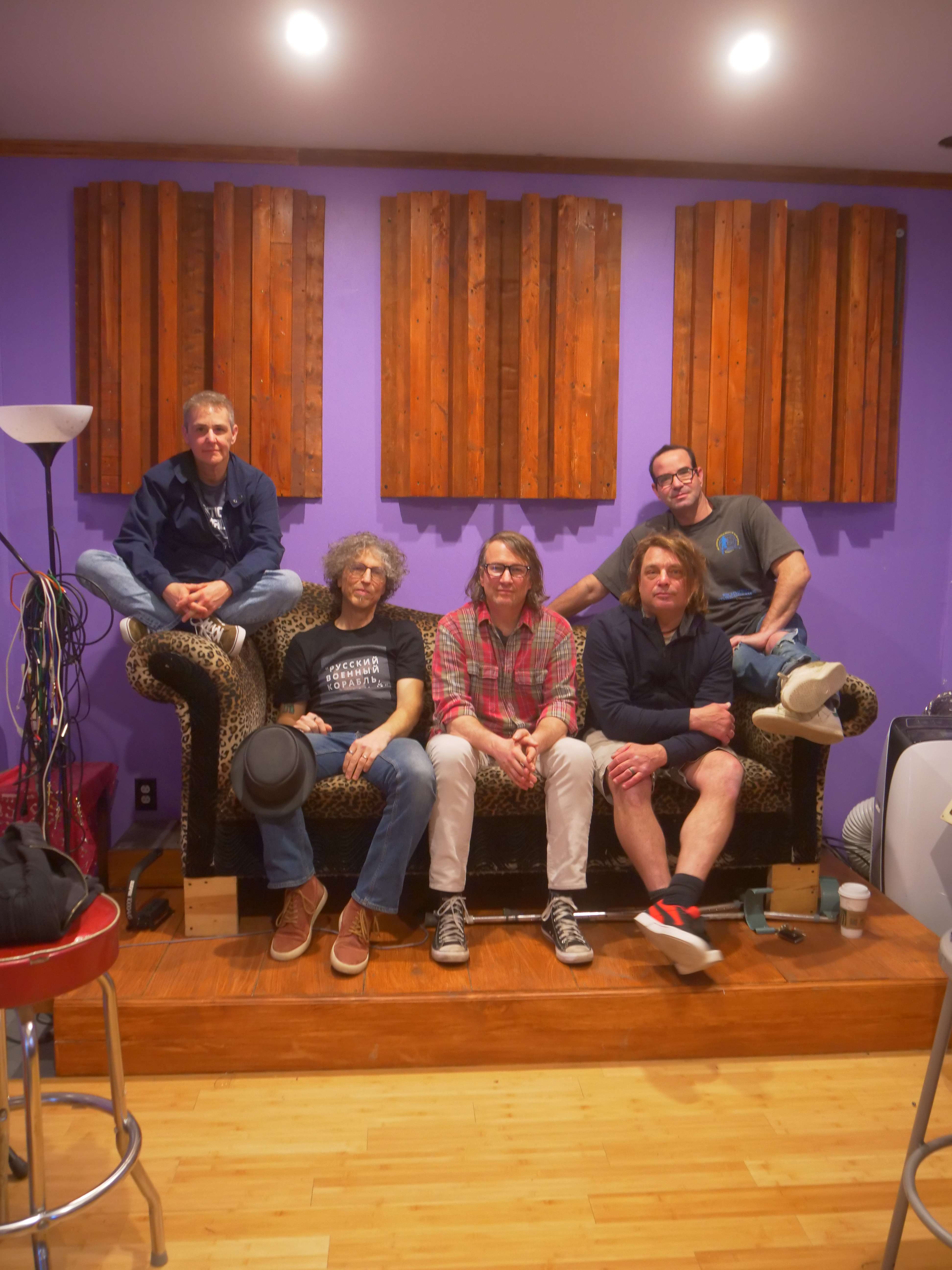 a group of people sitting on a couch