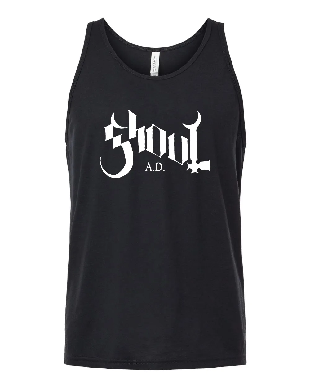 a black tank top with the word ghoul on it