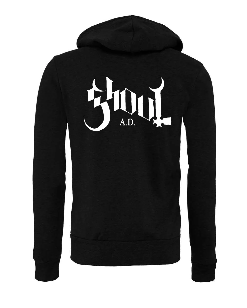 a black hoodie with the word'soul ad'on it