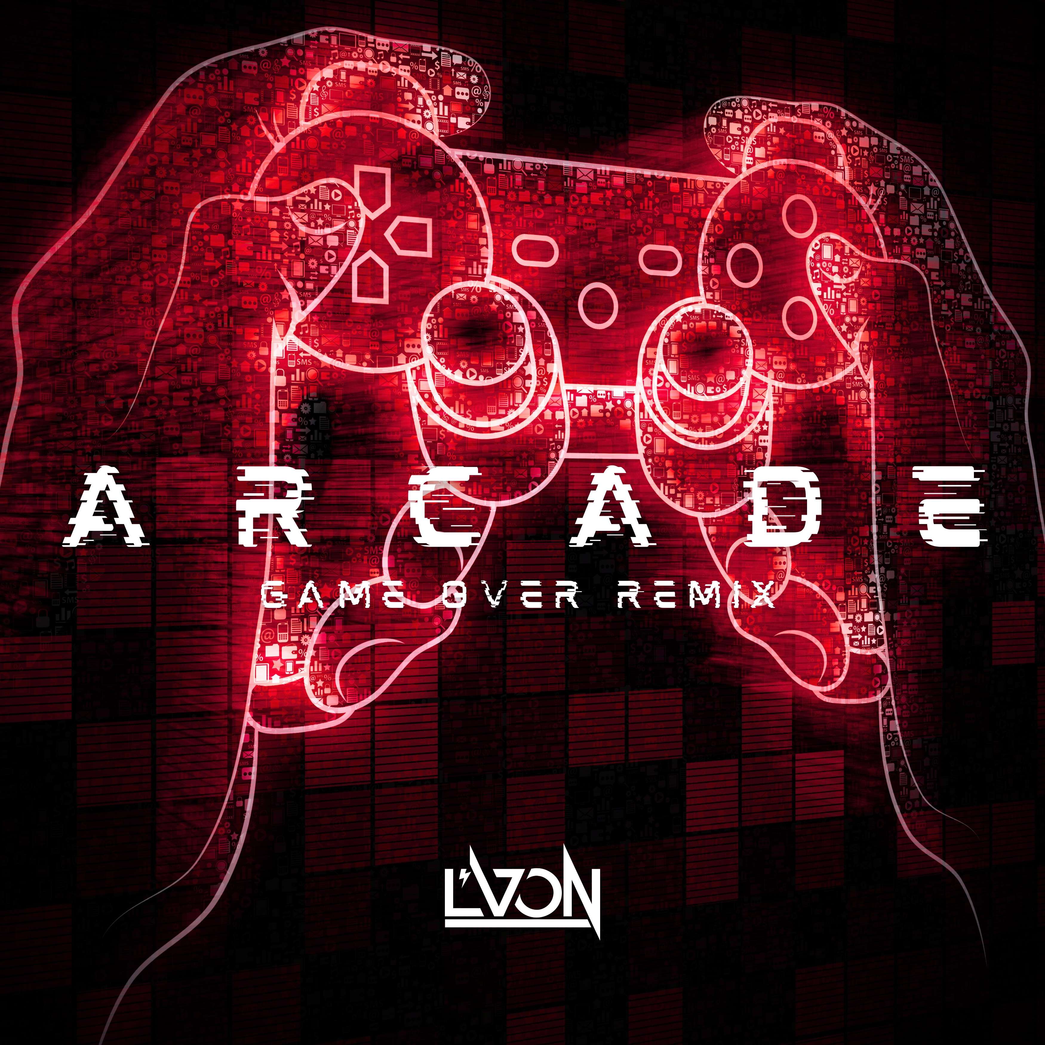 L'VON - Arcade (Game Over Remix): a video game controller with the words arcade gameover remix