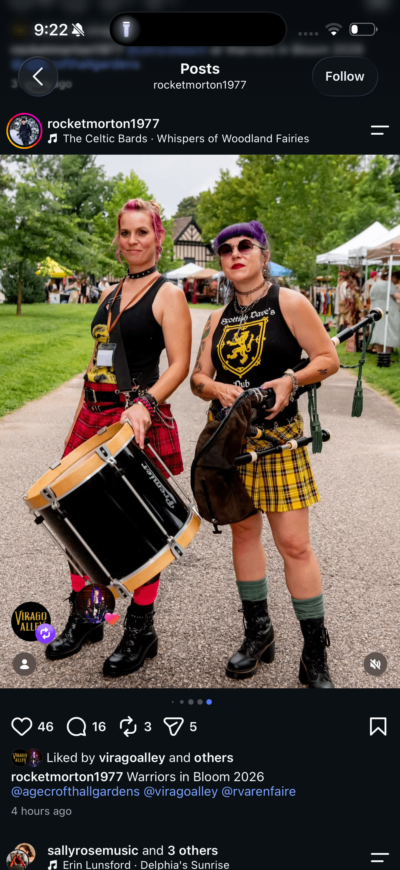 two women in kilts standing next to each other