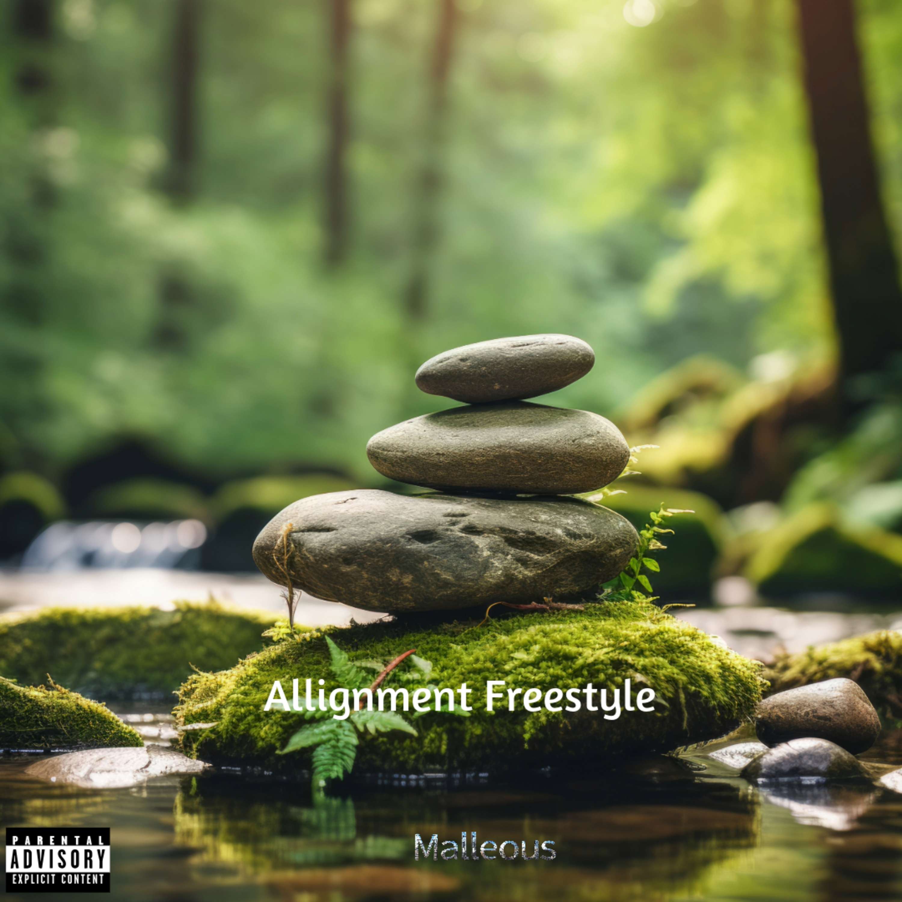 Malleous - Alignment: a stack of rocks with the words alignment freestyle