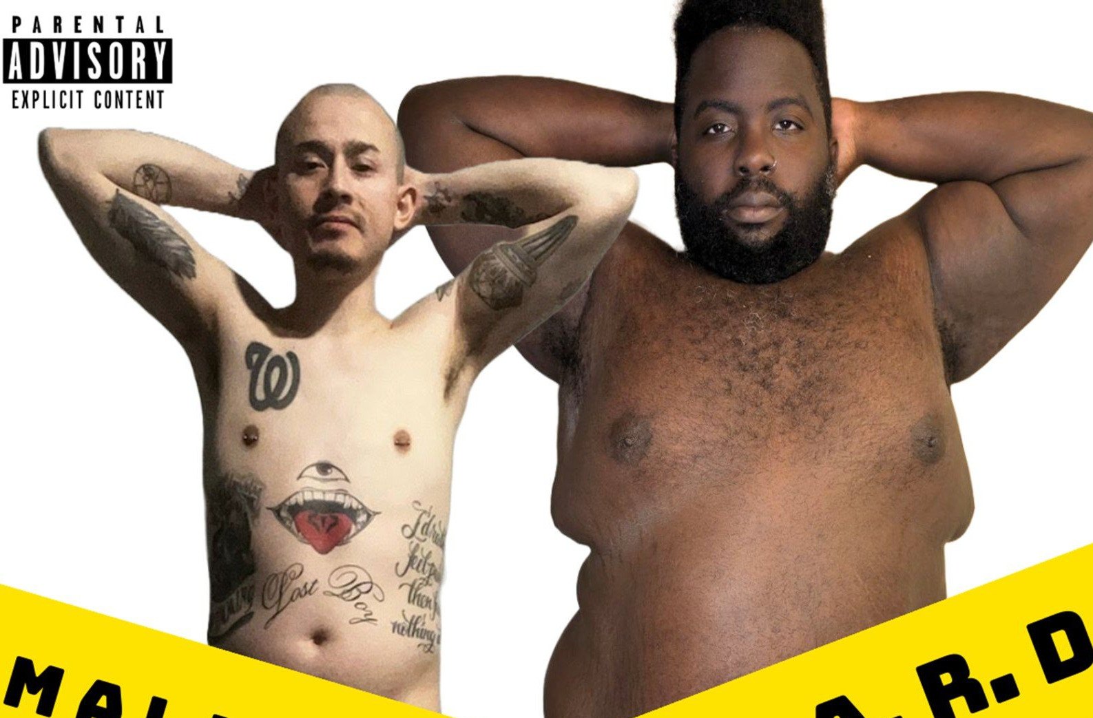 a man with tattoos and a man with tattoos