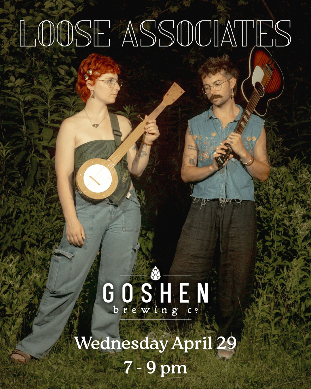 a poster for the goshen associates on april 29