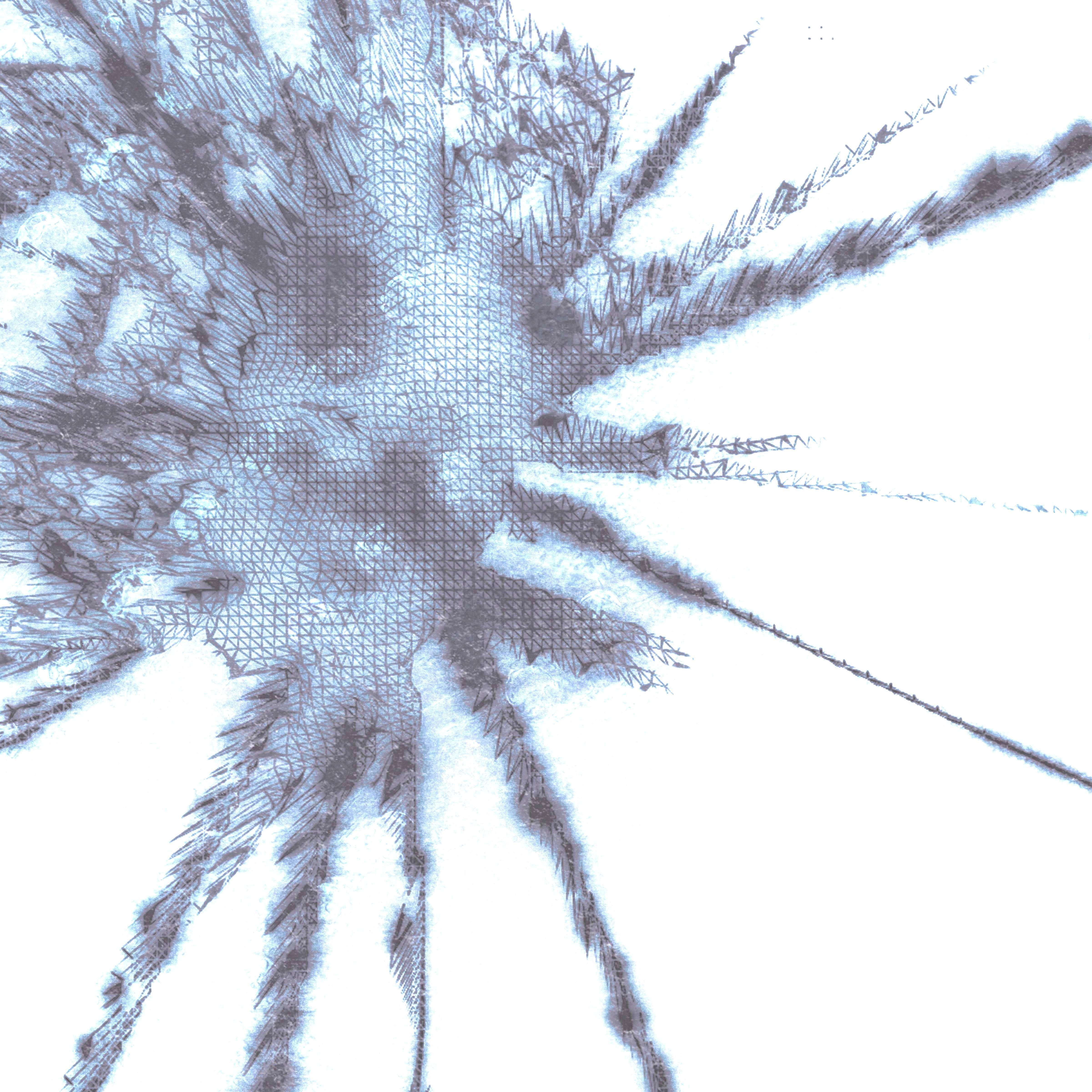 an image of a blue explosion on a white background