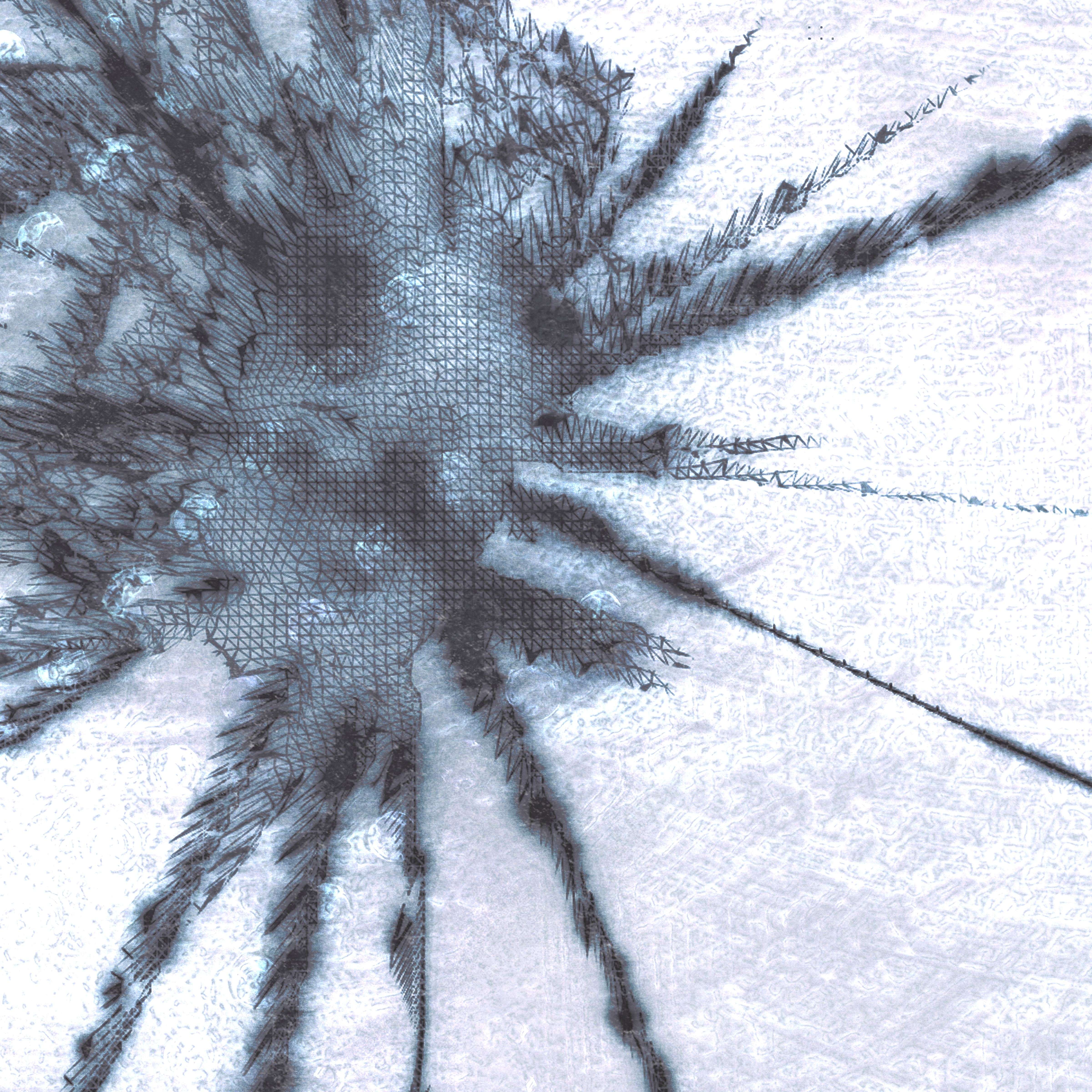 a black and white image of a shattered glass