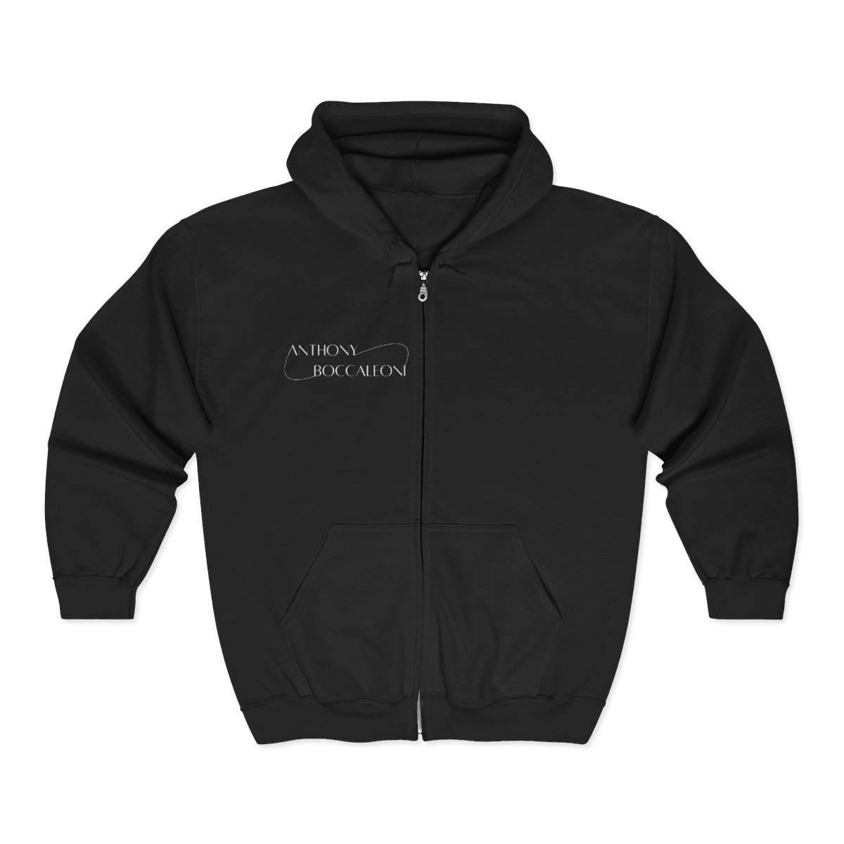 a black unisex zip hoodie with the word'amazing'on it