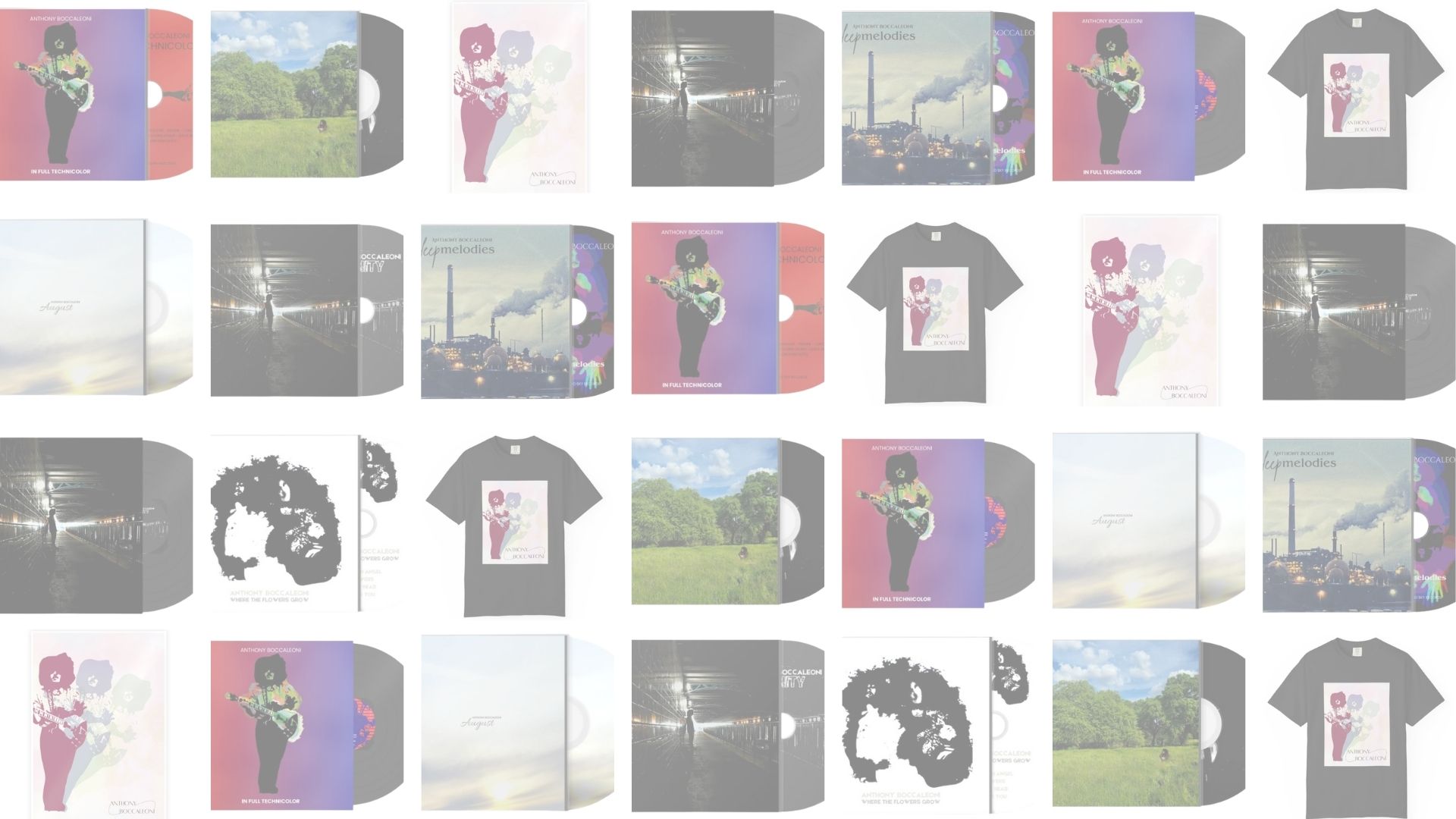 a collection of different cds with different pictures on them
