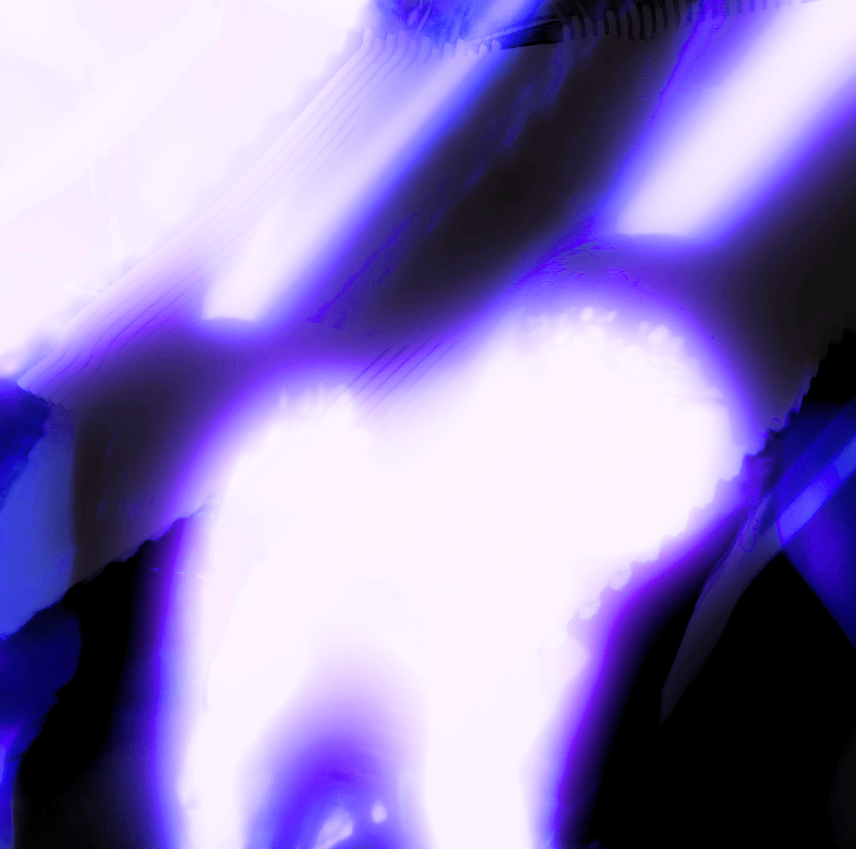 Between & chloe soliel - CRAVIN: a black and white image of a blue and purple light