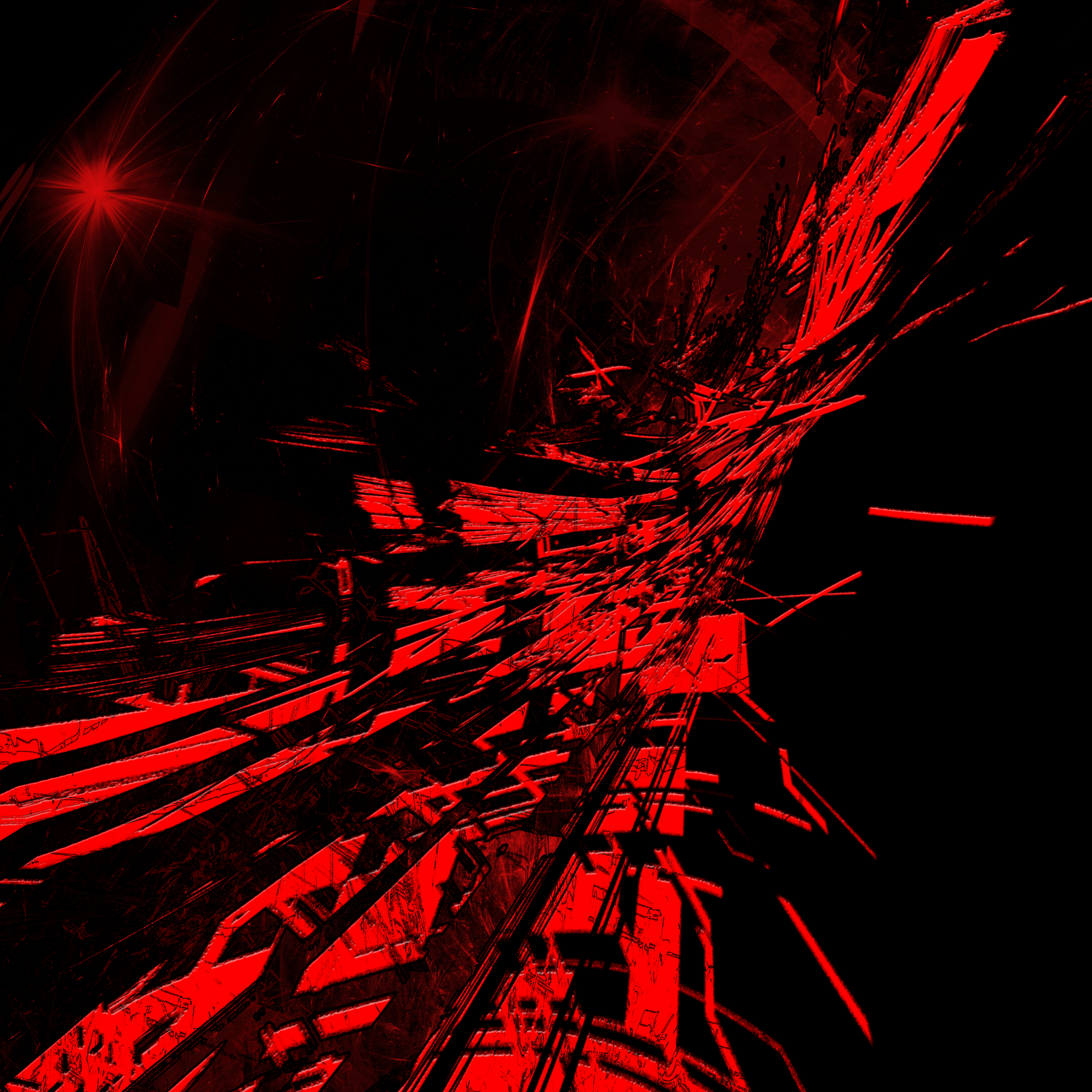 a black background with red streaks