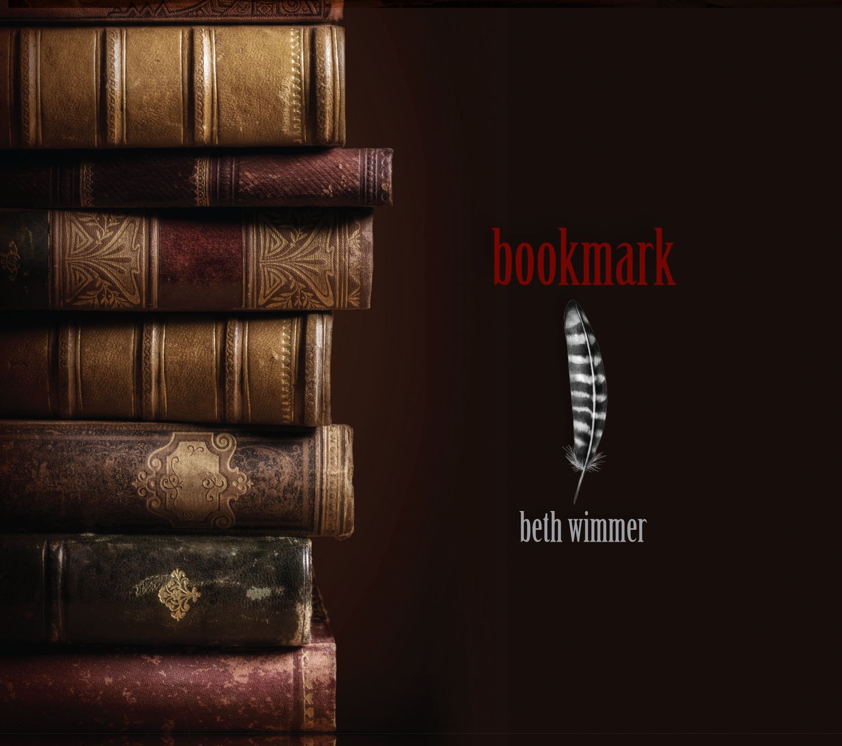 a stack of books with the words'bookmark'